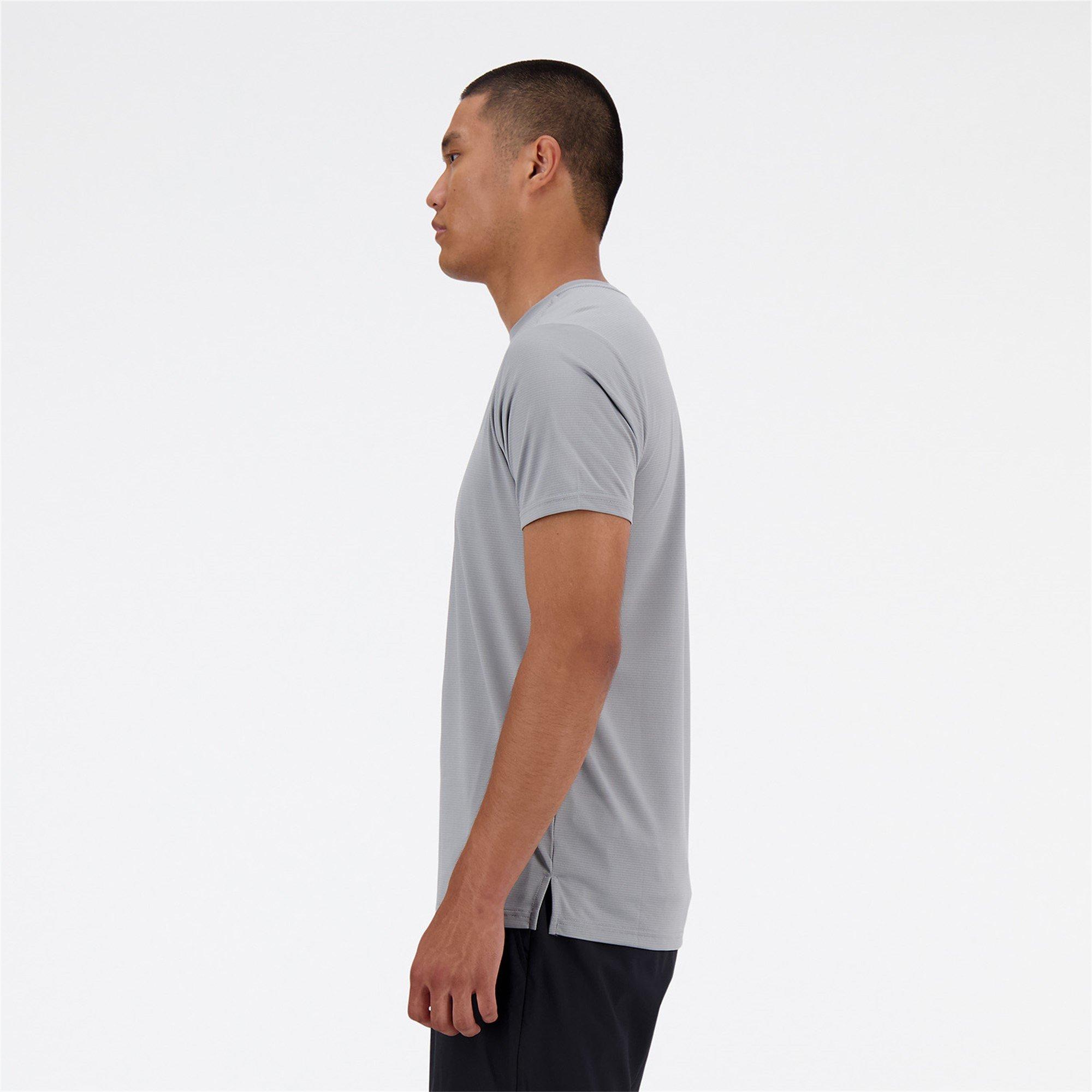 Grey - New Balance - Short-Sleeve Performance Running Top - 3