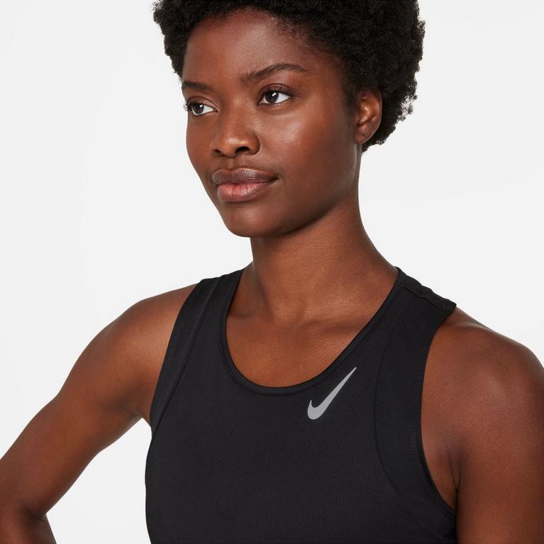 Noir - Nike - Dri-FIT Race Women's Cropped Running Tank - 3