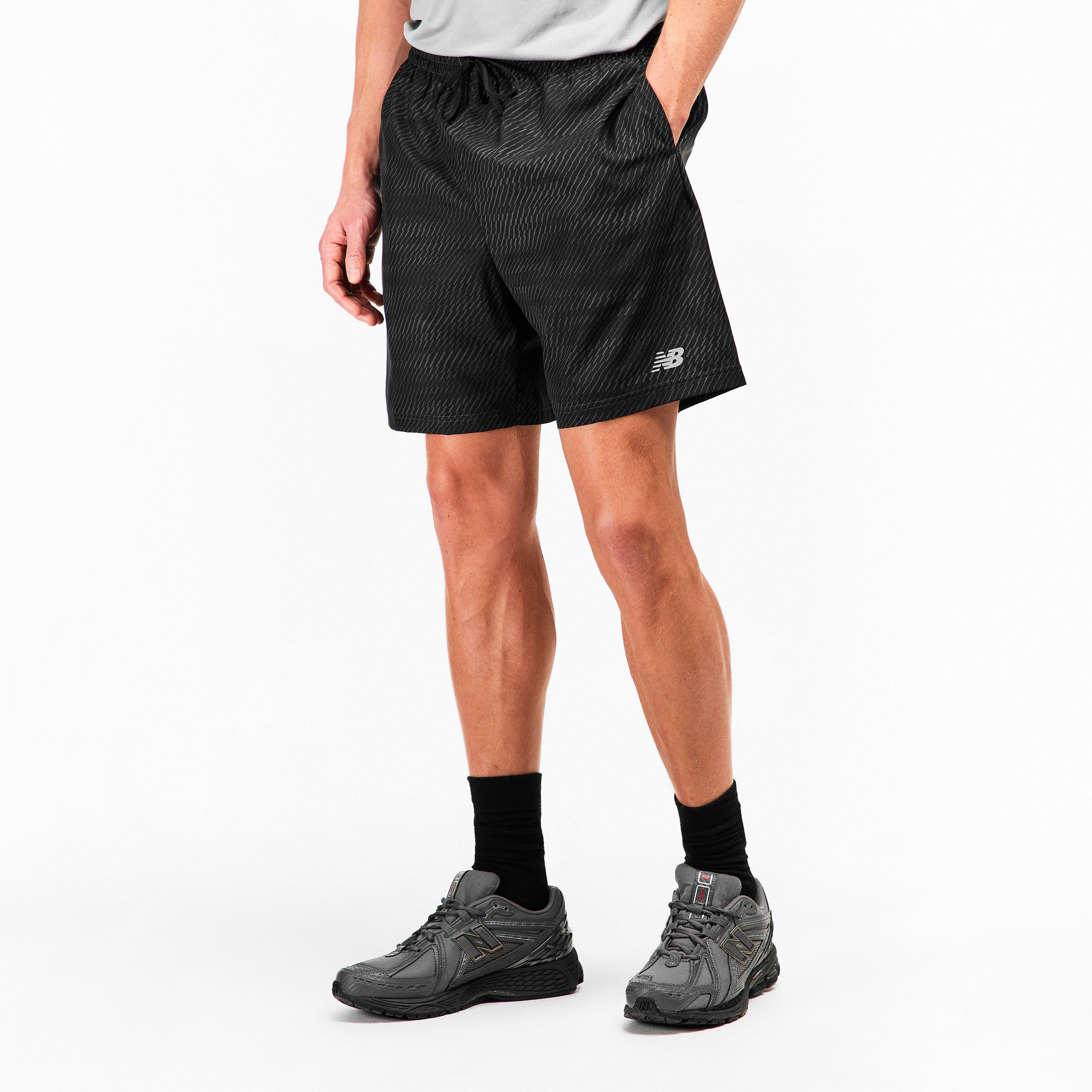 Black Print - New Balance - Men's Performance Running Shorts - 3