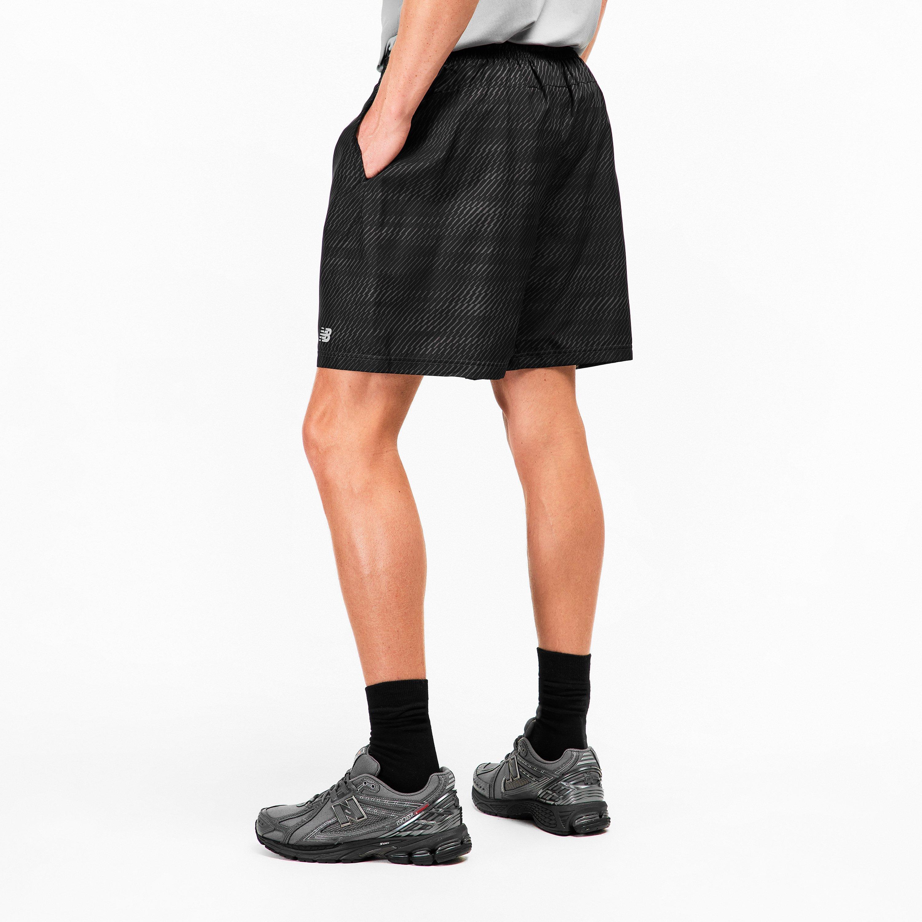 Black Print - New Balance - Men's Performance Running Shorts - 4