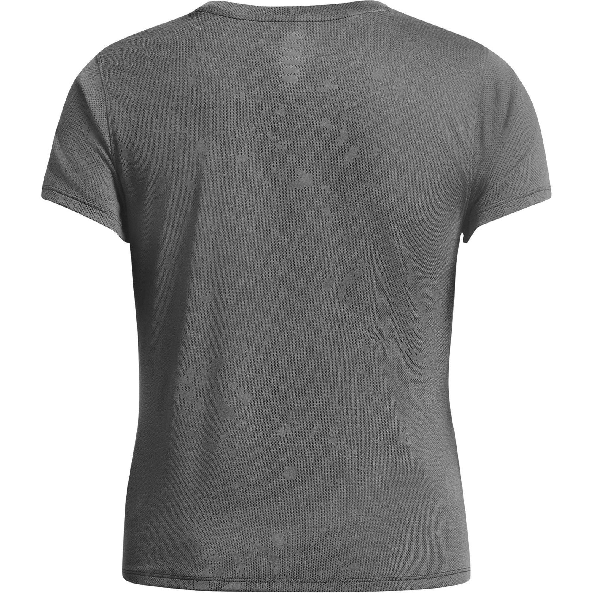 Grey - Under Armour - Launch Splatter Short-Sleeve Performance Top - 2