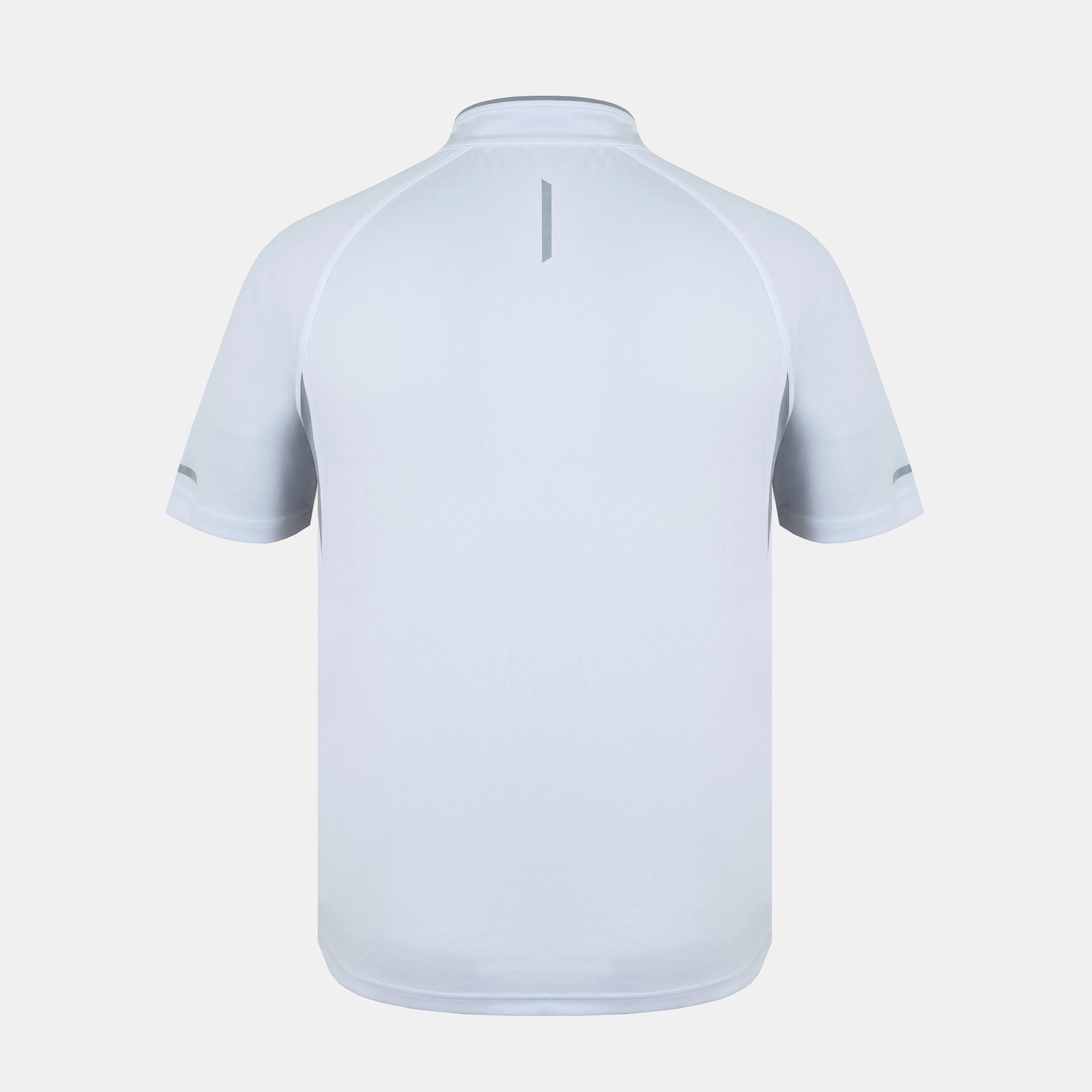 Blanc/Gris - Karrimor - Men's Zipped Short Sleeve Performance Running Top - 2