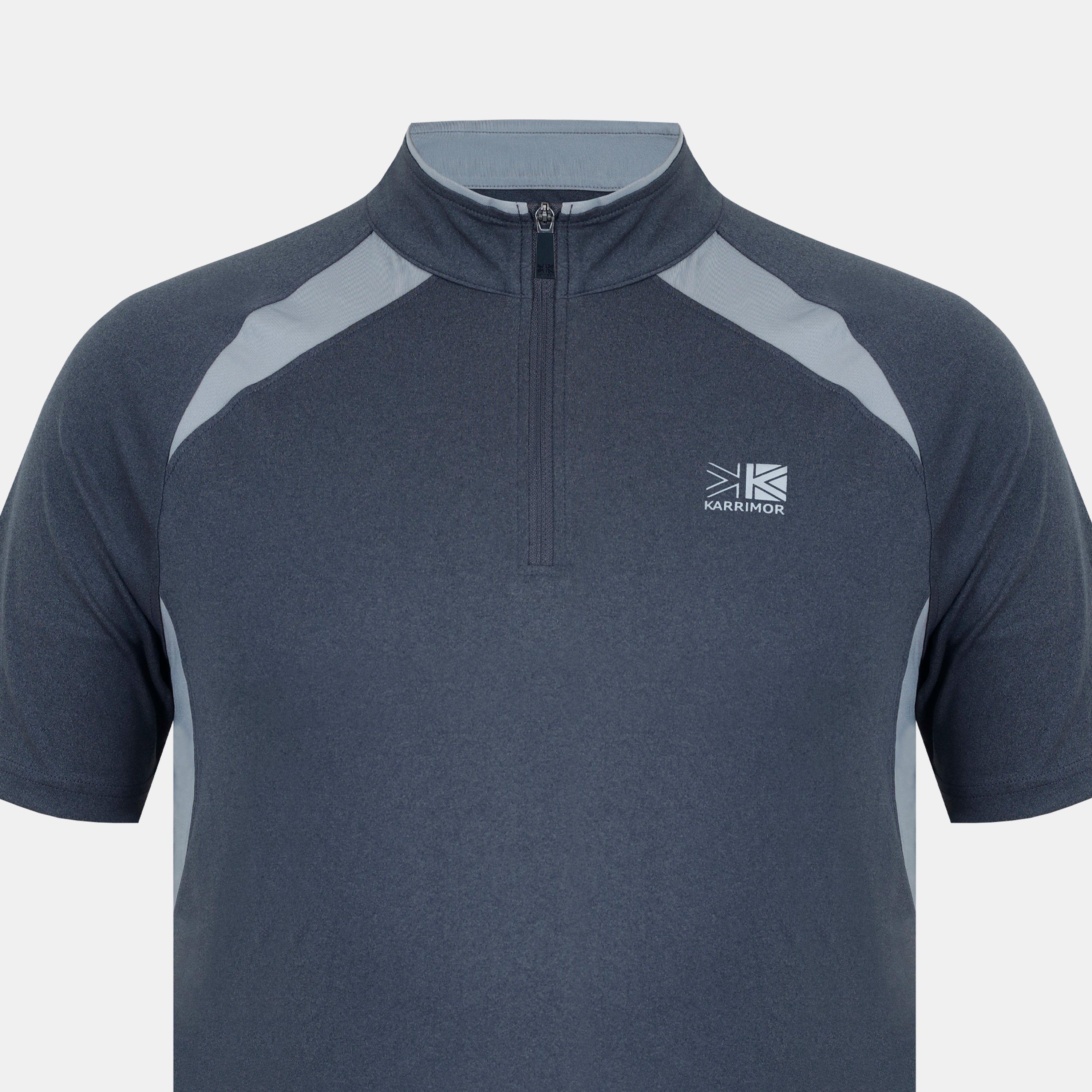 Carbone/Grigio - Karrimor - Zipped Short Sleeve Performance Running Top - 3