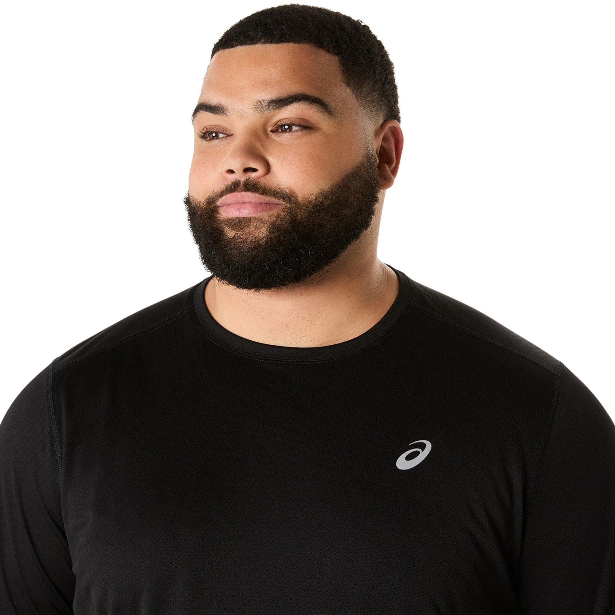 Perf.Black - Asics - Silver Short Sleeve Top Mens - 4