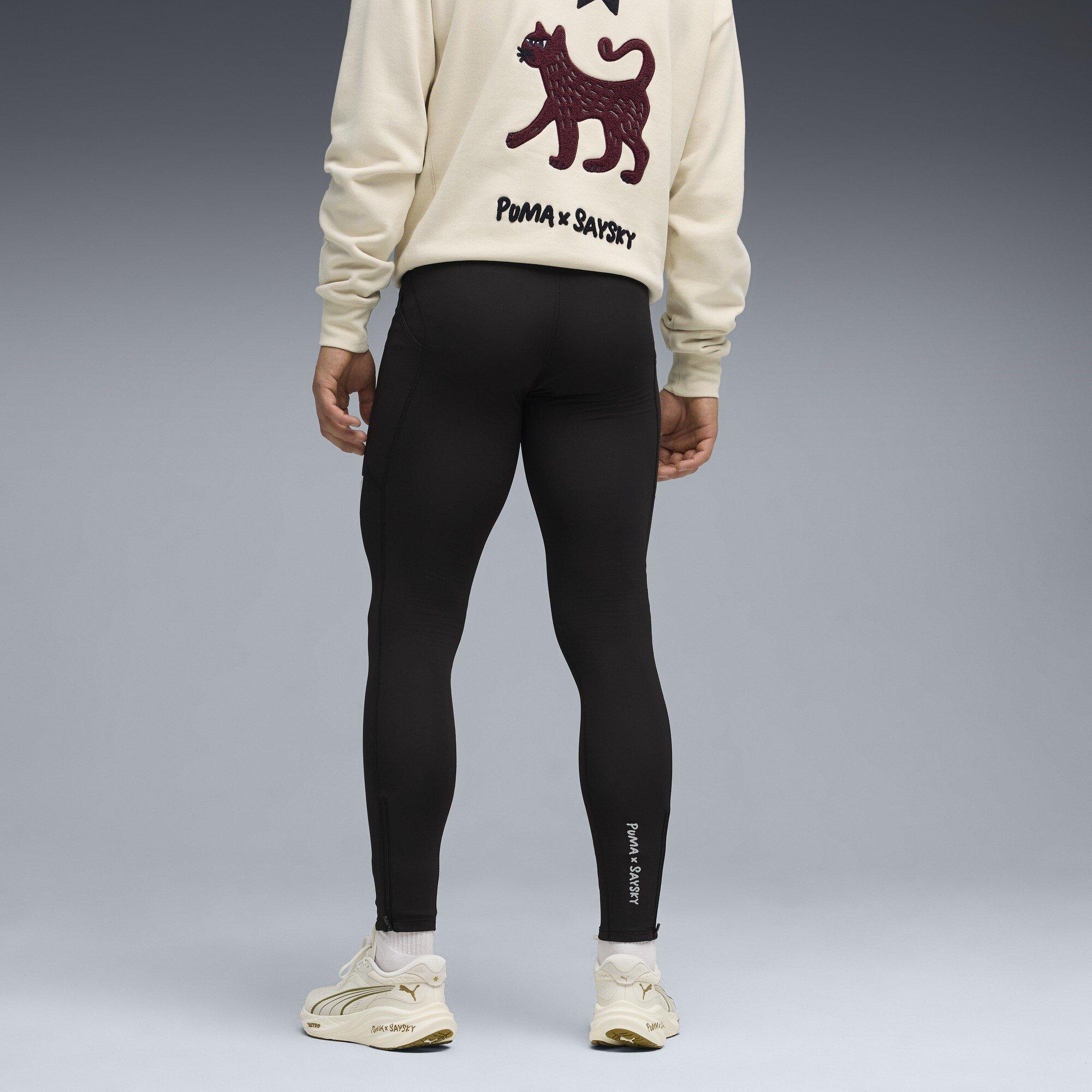 Nero - Puma - Men's X Saysky Fleece Performance Running Tights - 4