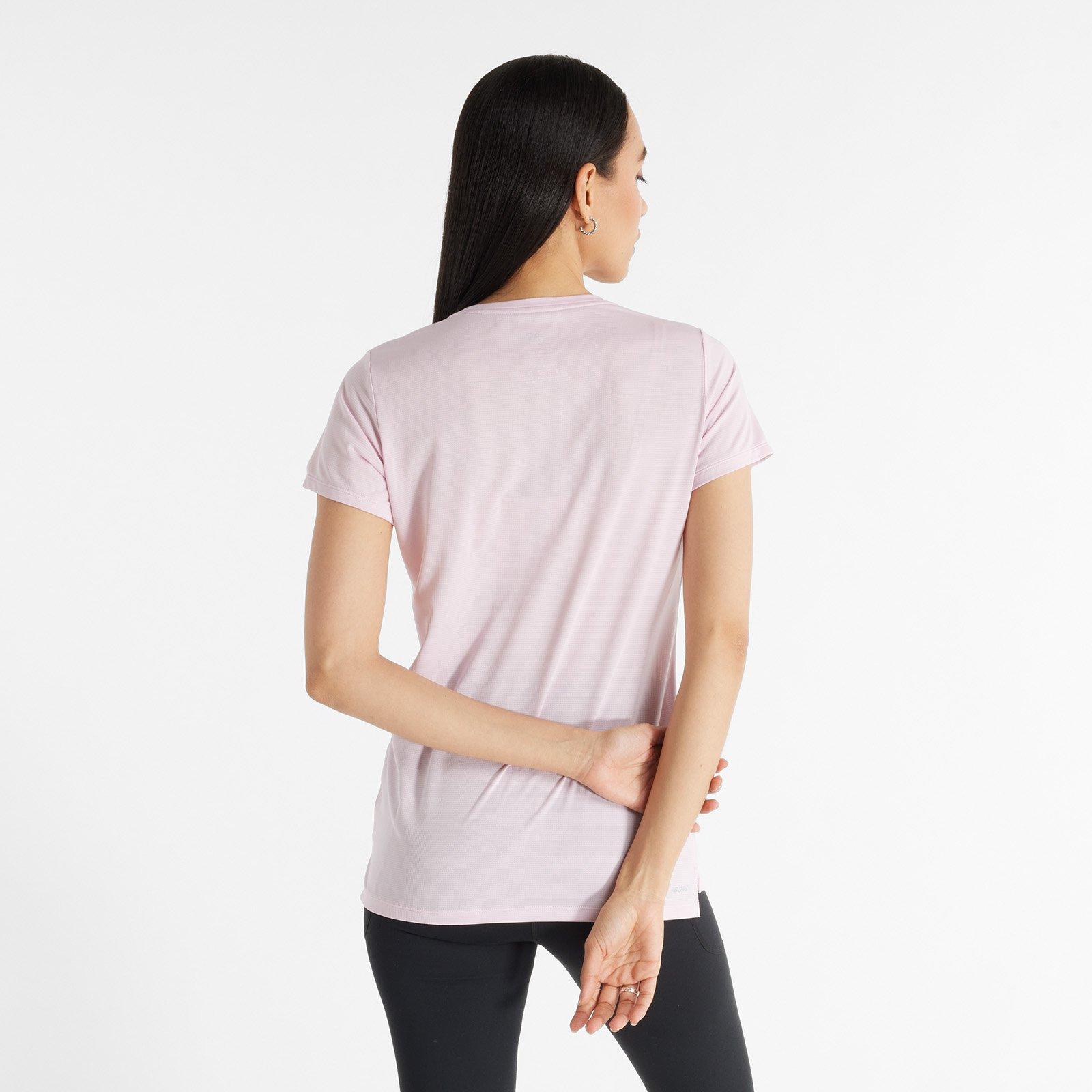 Pink - New Balance - Women's Plain Run T Short Sleeve Performance Running Top - 3