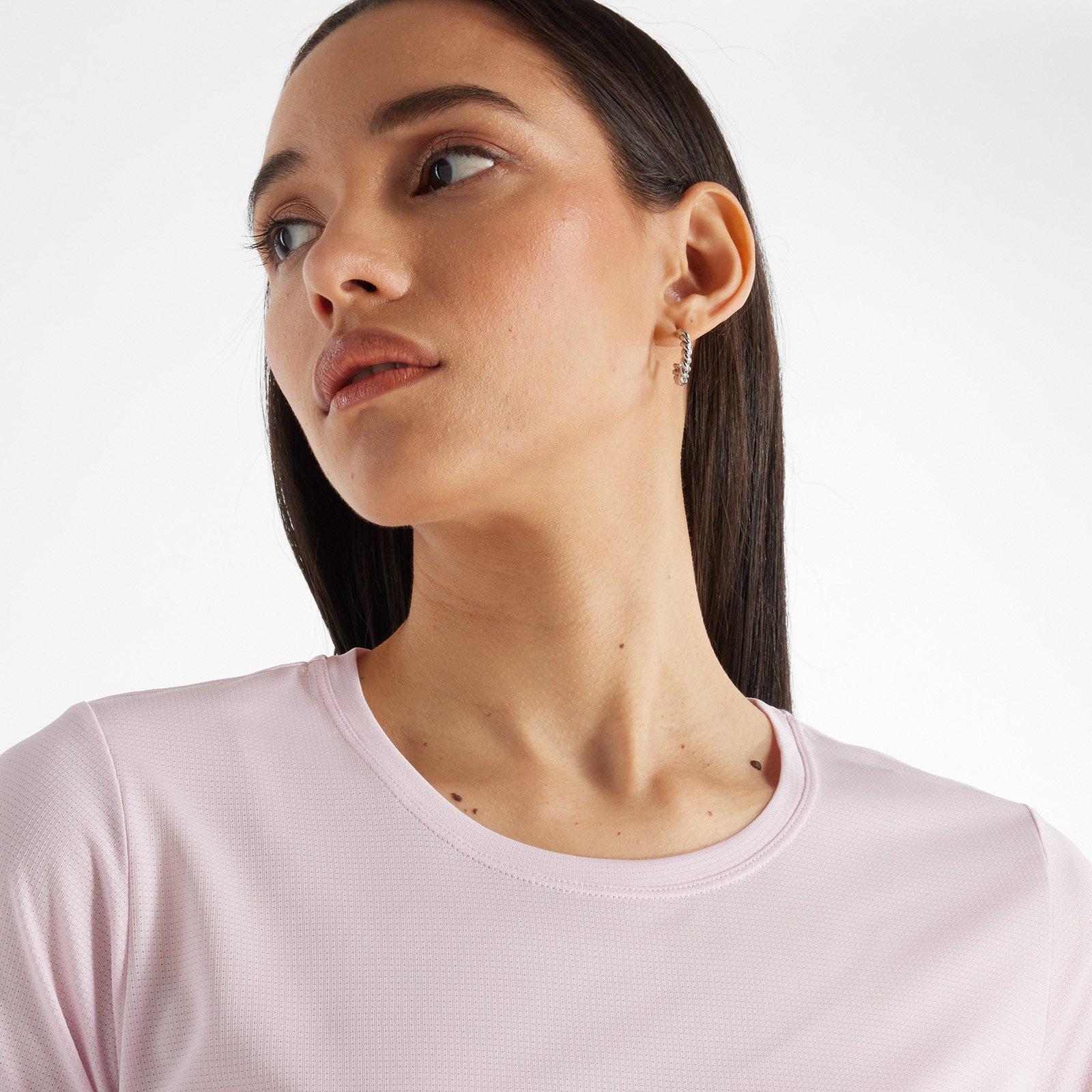 Pink - New Balance - Women's Plain Run T Short Sleeve Performance Running Top - 4