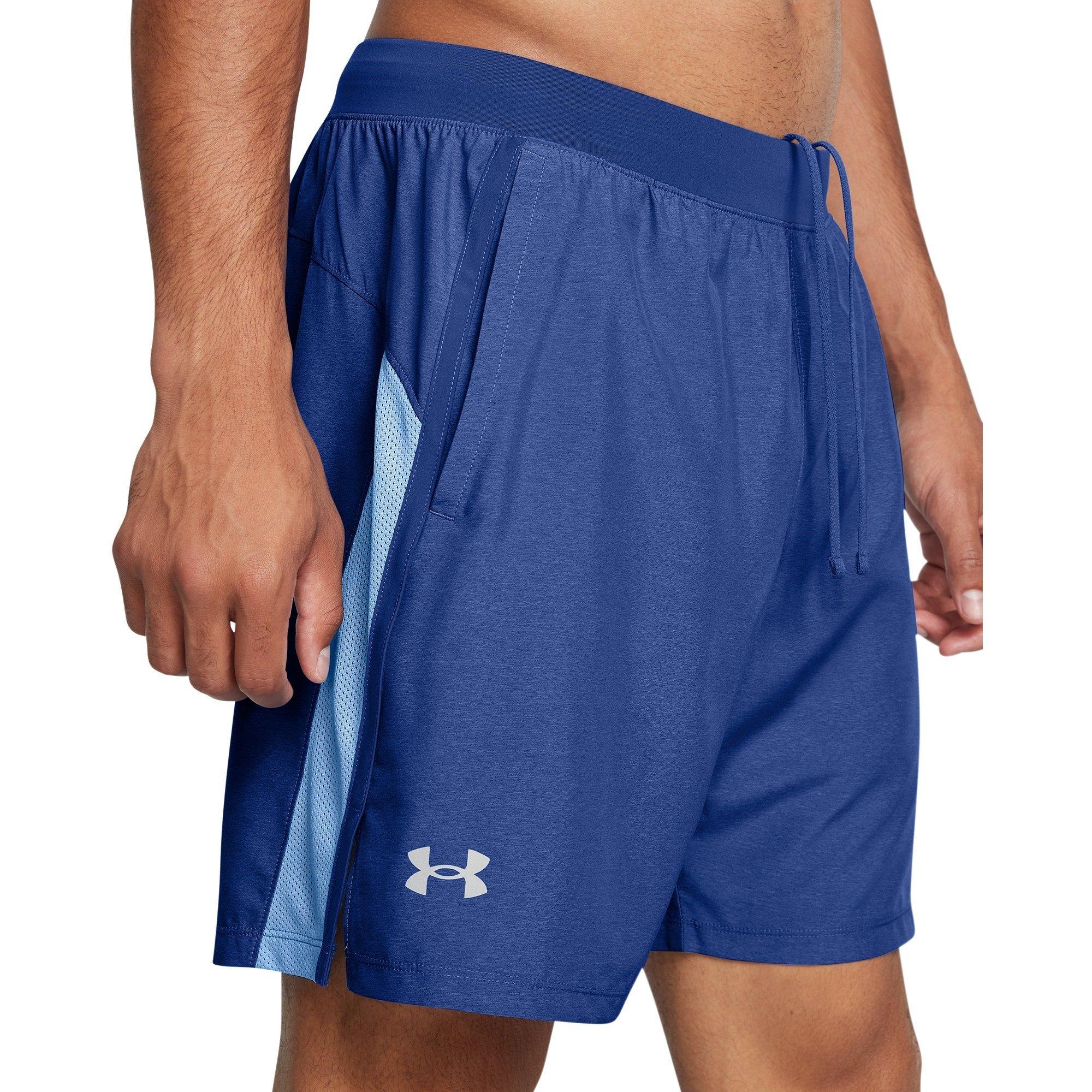 Blue - Under Armour - Men's Launch Heather Performance Running Shorts - 5