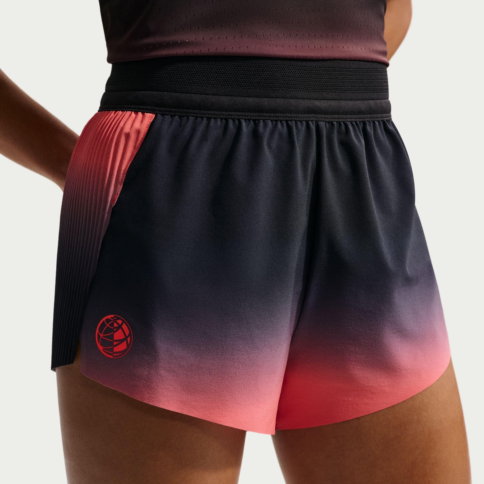 Black/Crimson - Nike - Women's Dri-FIT Running Shorts - 1