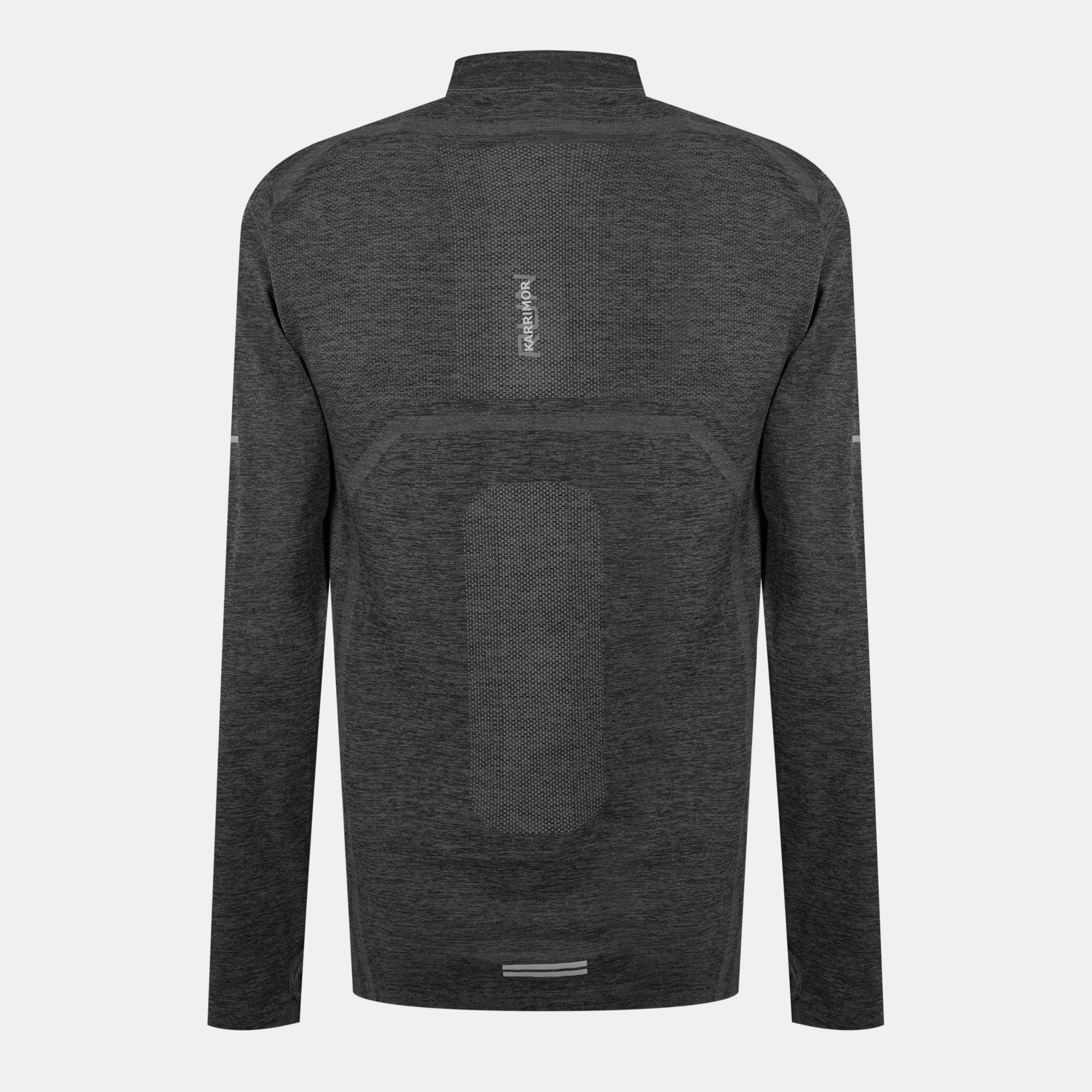Black Marl - Karrimor - Xlite Seamless Running Mens quarter Zip - 2