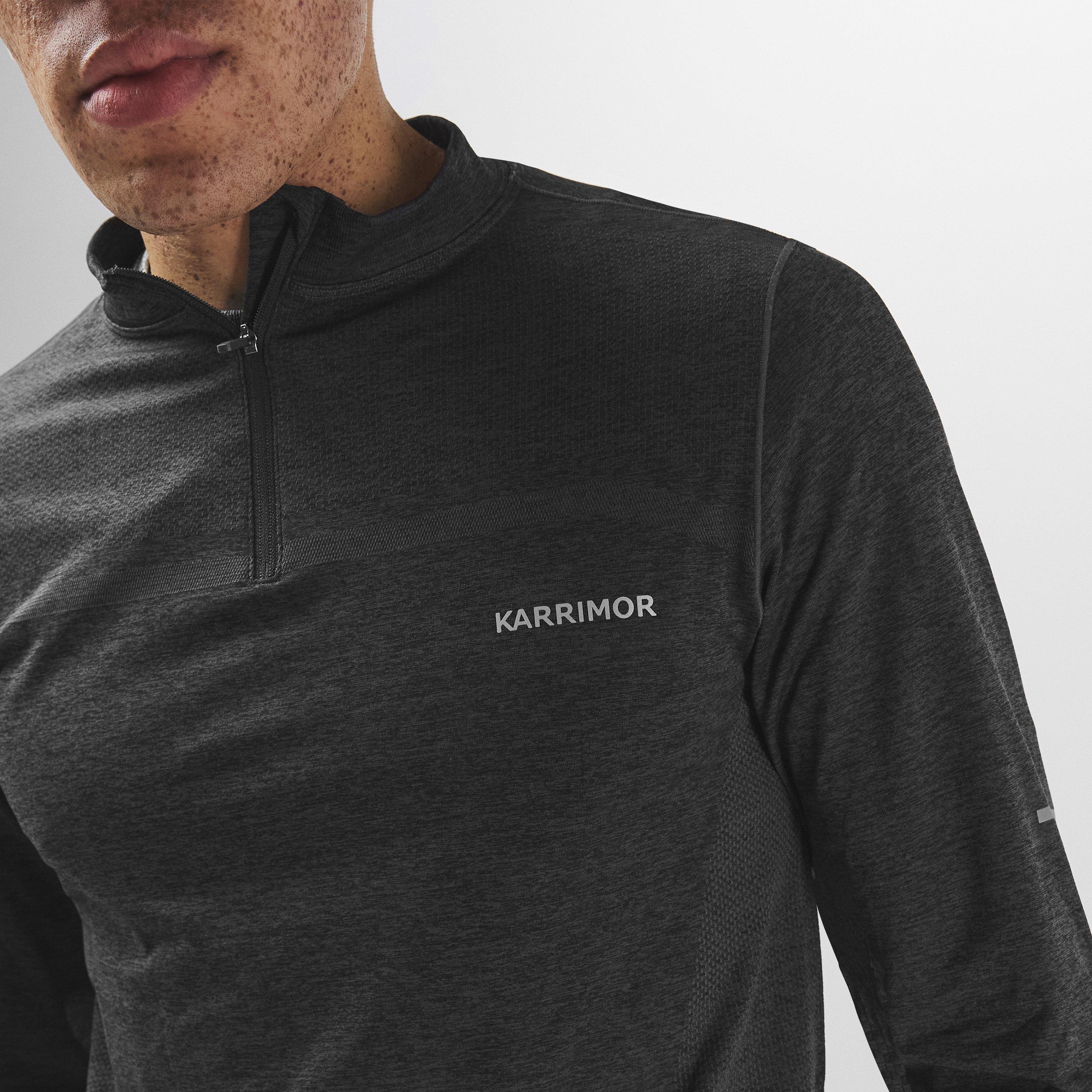 Karrimor Xlite Seamless Running Mens quarter Zip Long Sleeve