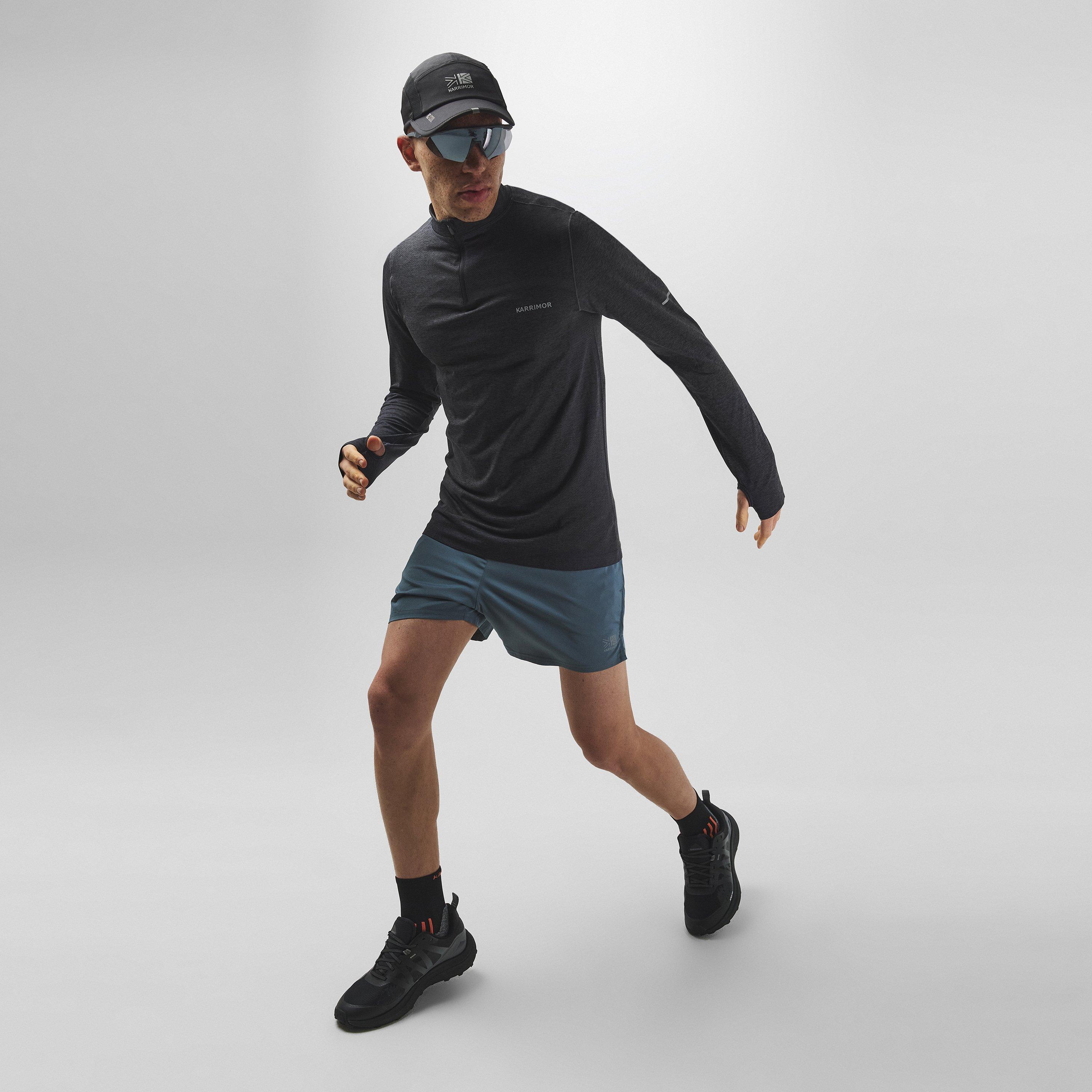 Black Marl - Karrimor - Xlite Seamless Running Mens quarter Zip - 7