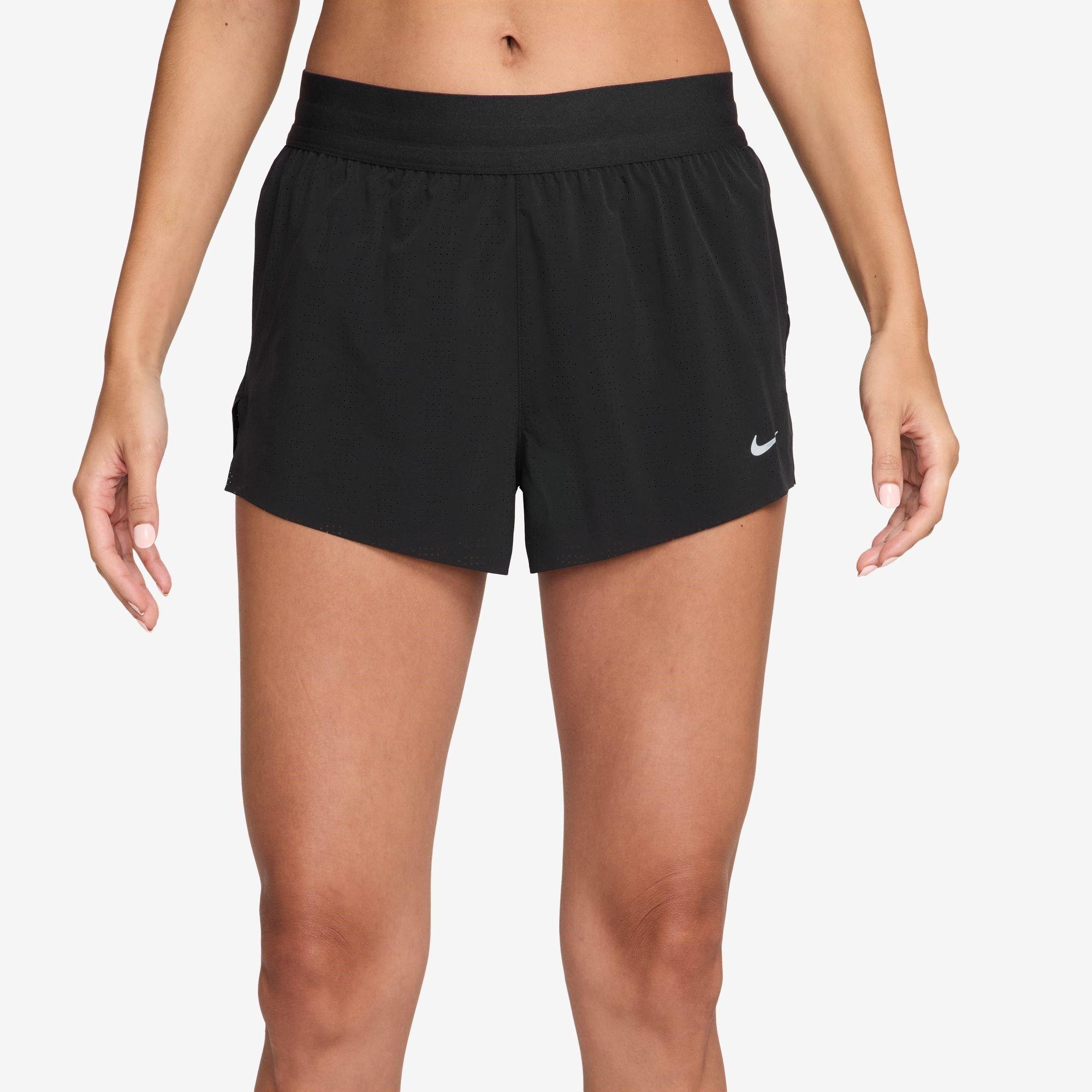 Nike Women's Performance Running Shorts - Black/White - 16 (XL)