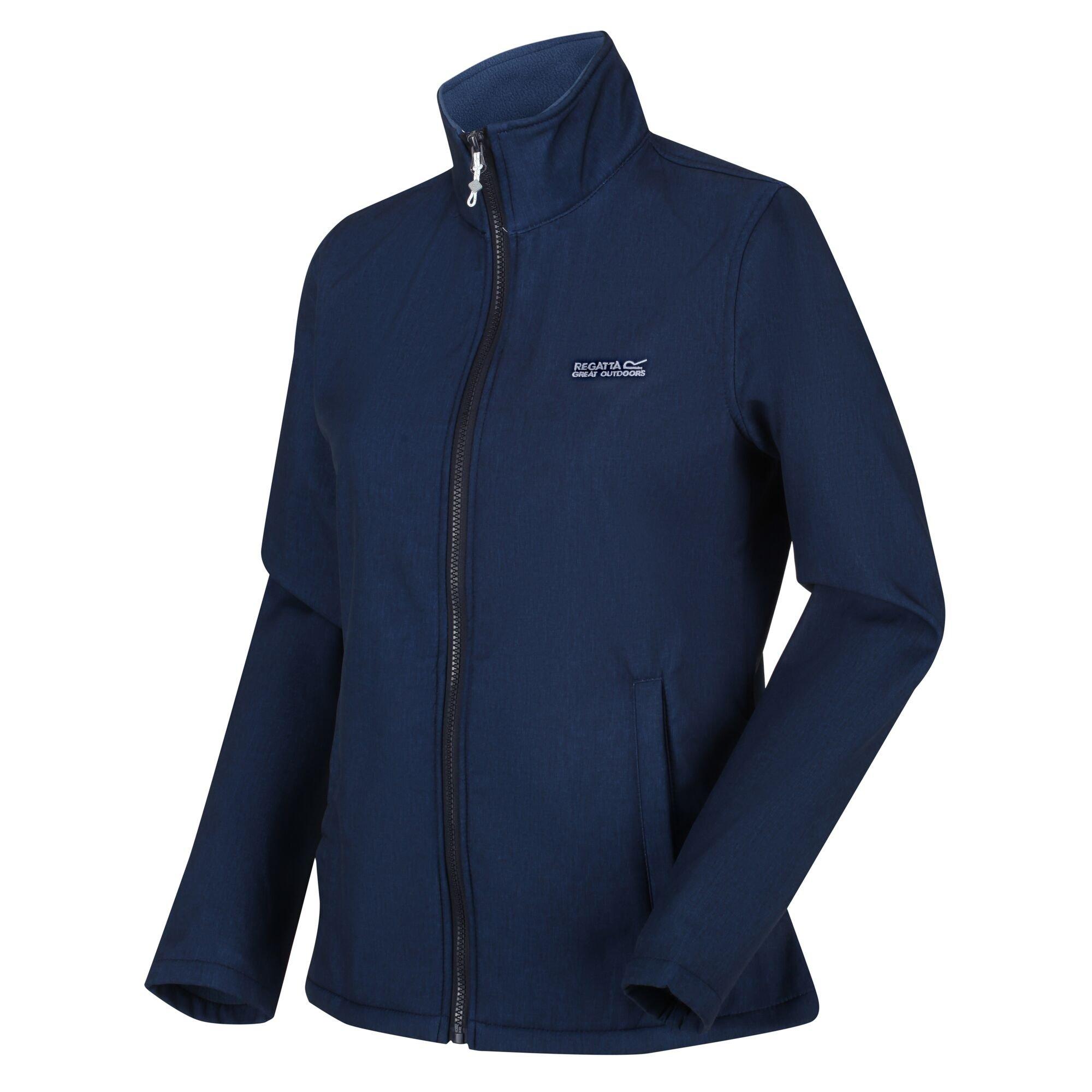 Navy Marl - Regatta - Connie V Softshell Jacket - 1