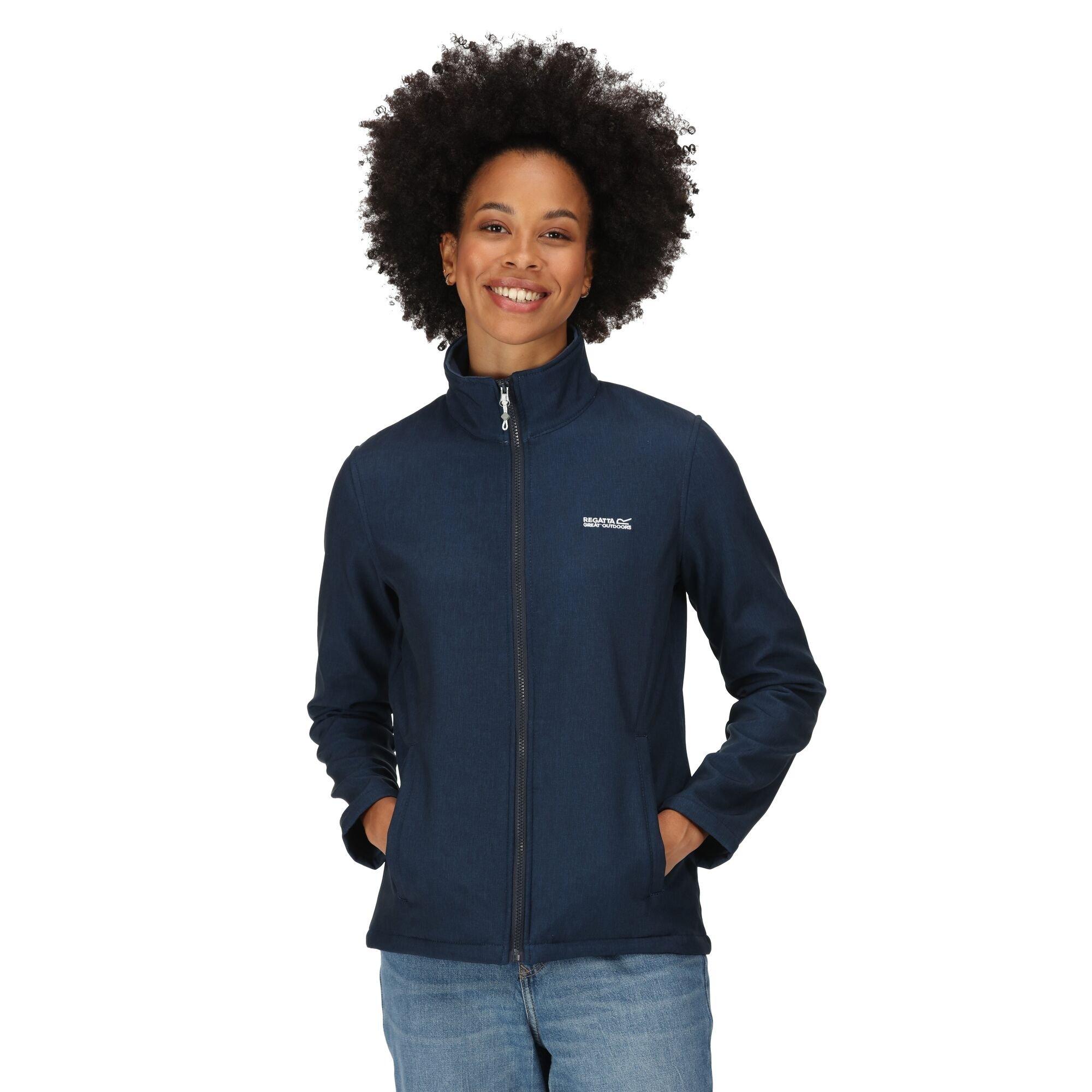 Navy Marl - Regatta - Connie V Softshell Jacket - 6