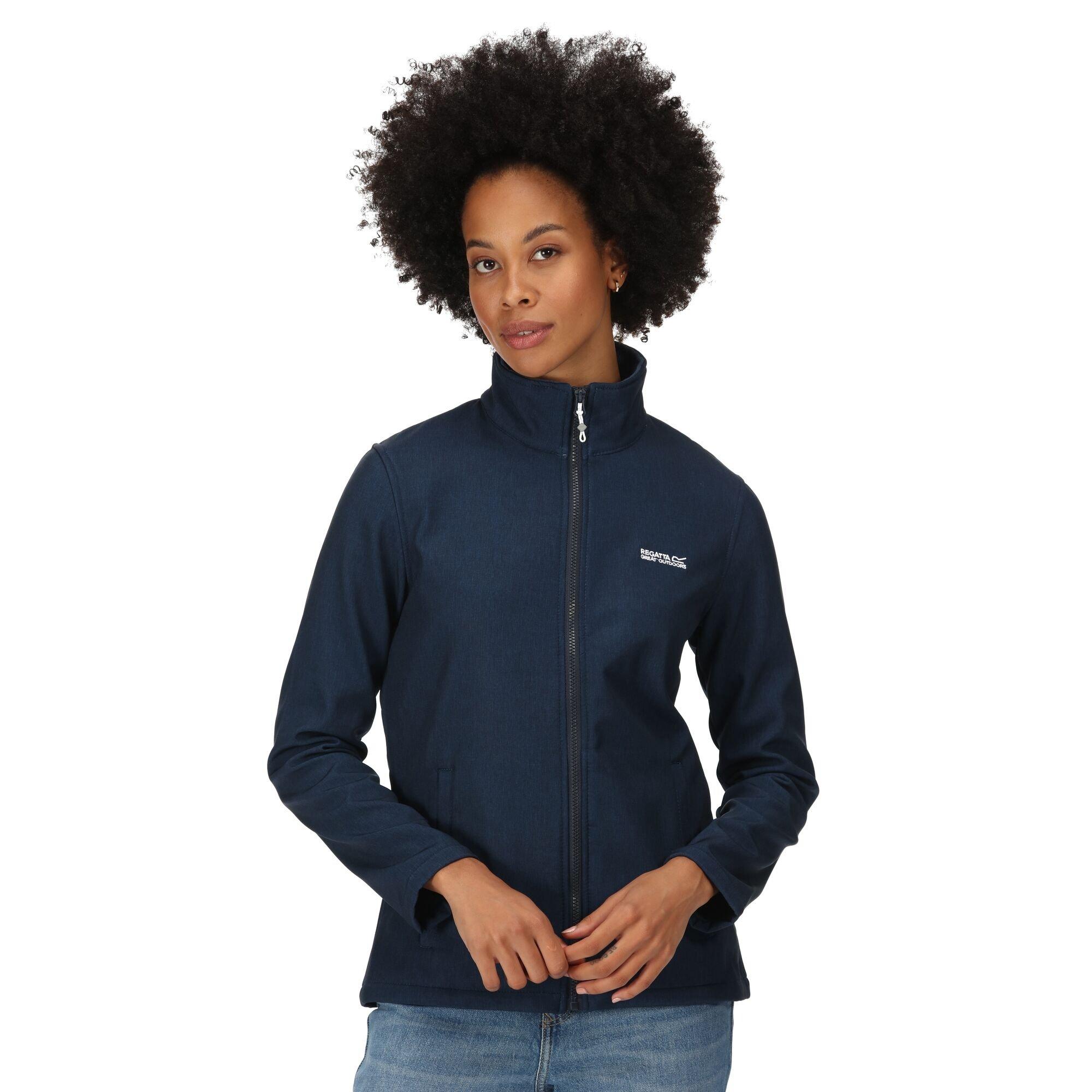 Navy Marl - Regatta - Connie V Softshell Jacket - 2