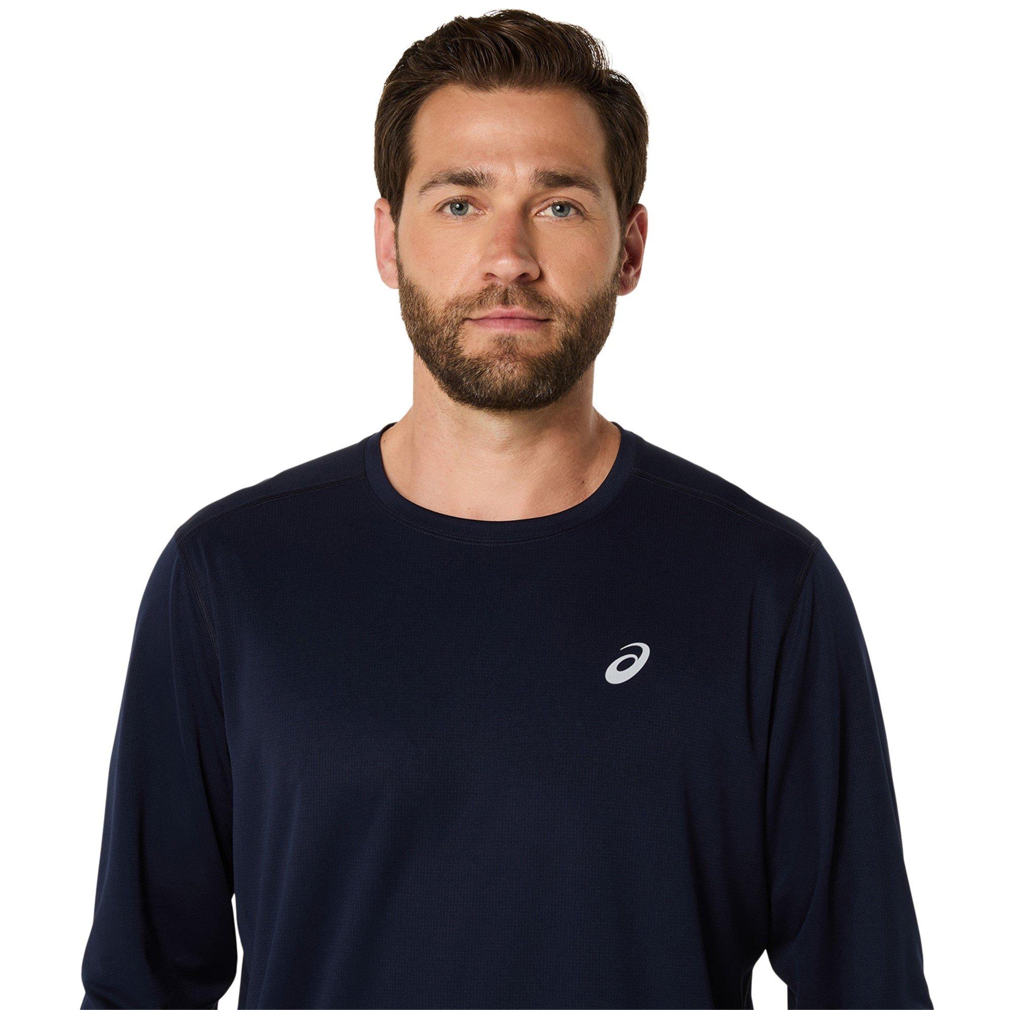 Midnight - Asics - Men's Silver Long Sleeve Performance Running Top - 4