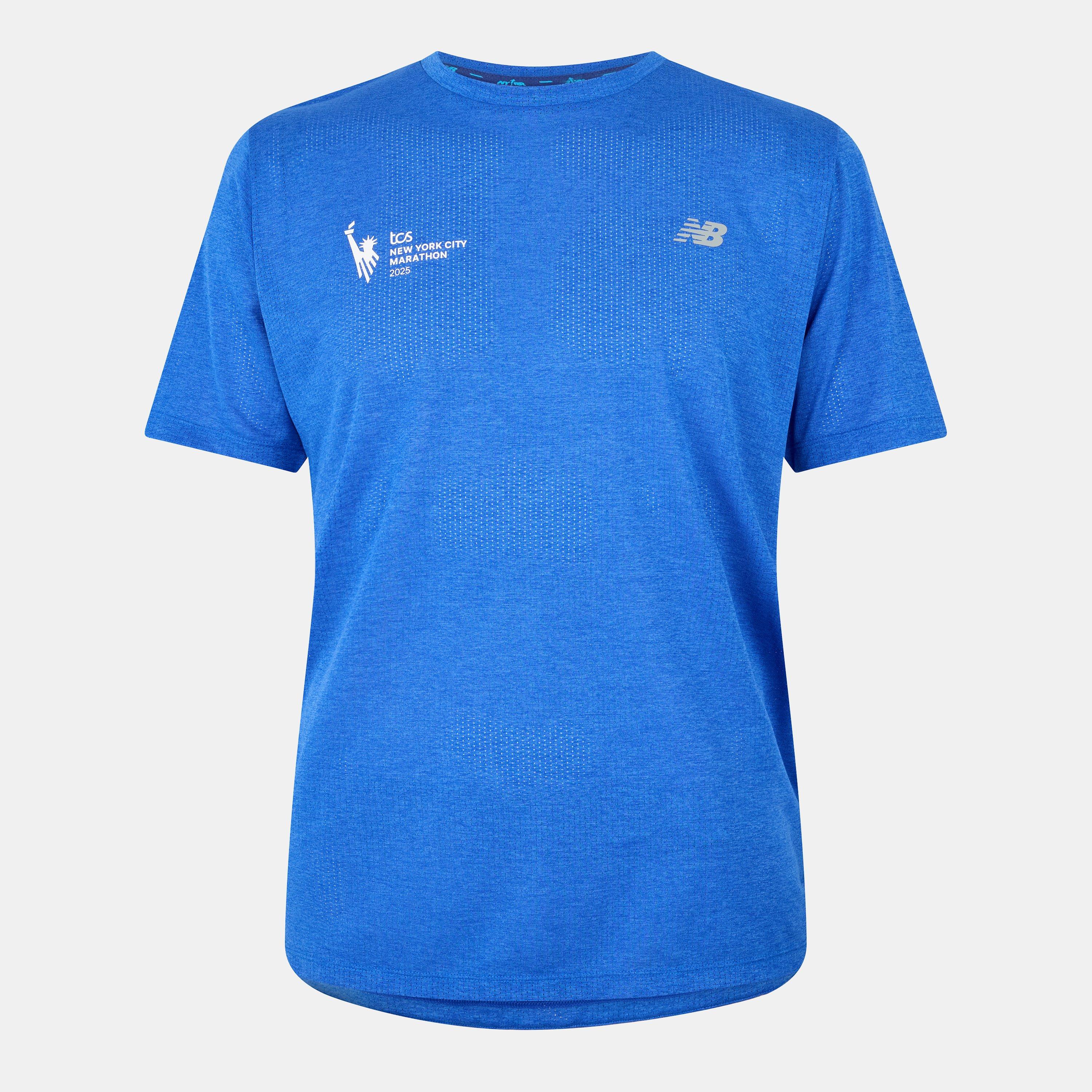 Blue Gemston - New Balance - Men's NB NYC Short-Sleeve Performance Running Top - 1