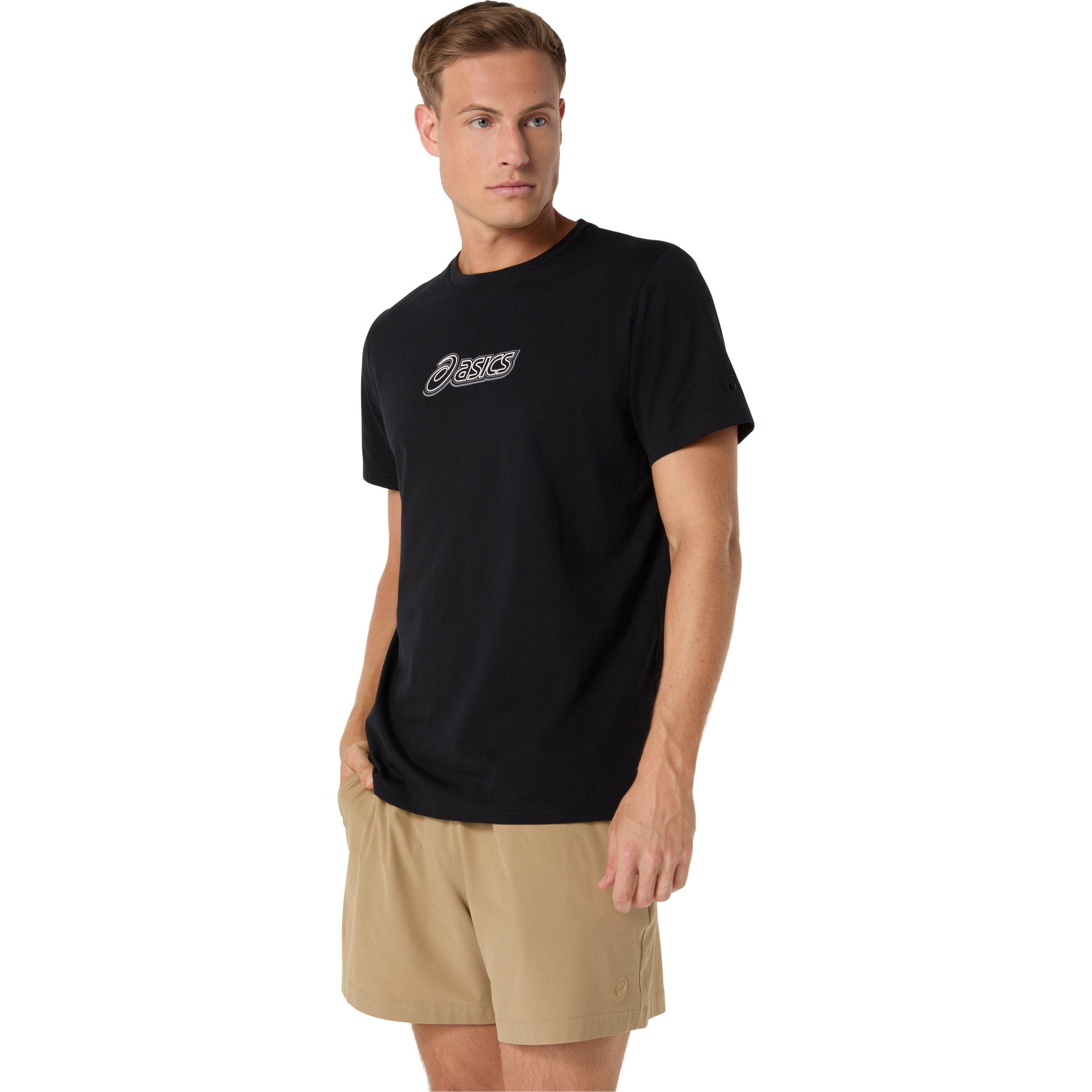 Black - Asics - Men's Logo Tee Short Sleeve Performance Running Top - 1
