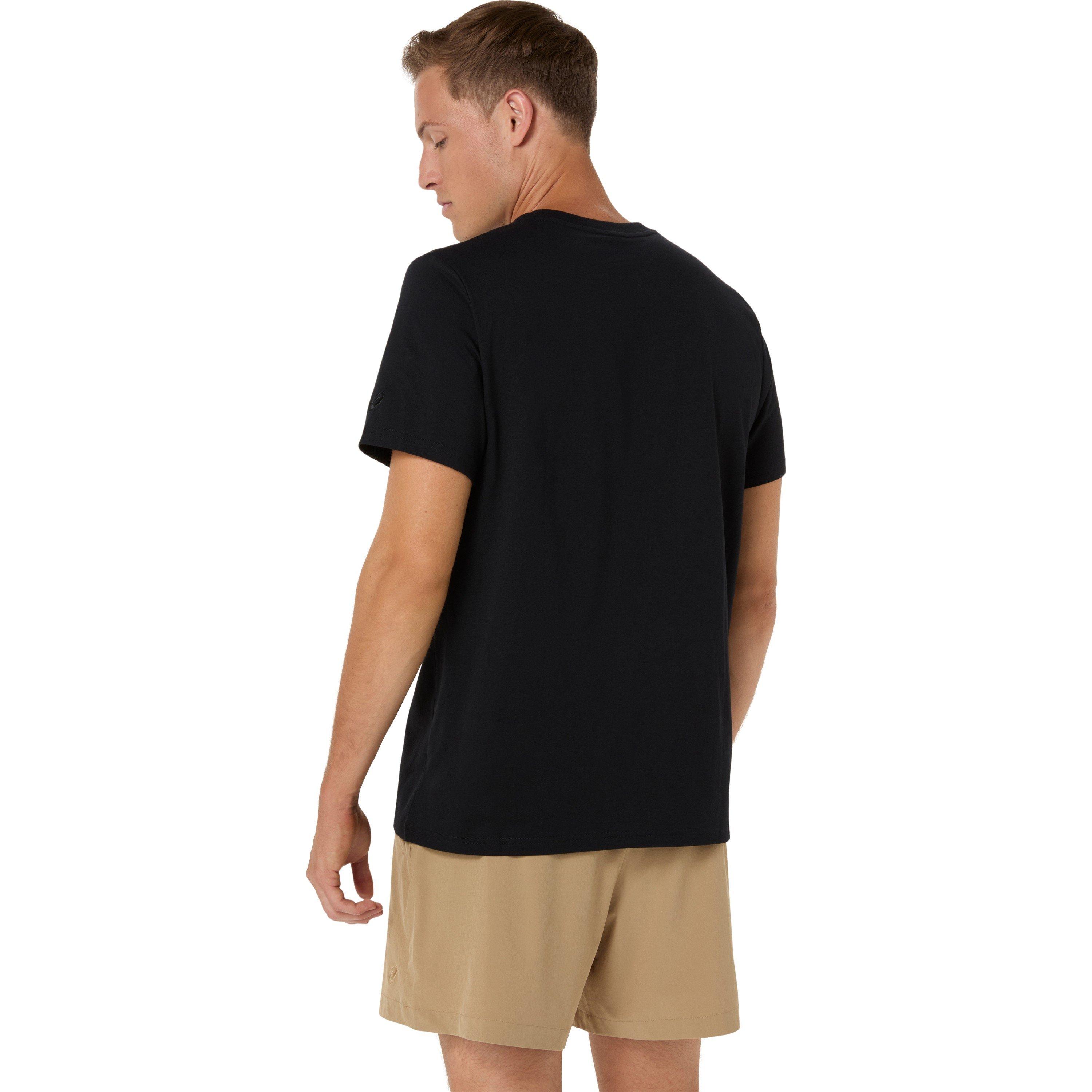 Sort - Asics - Men's Logo Tee Short Sleeve Performance Running Top - 2