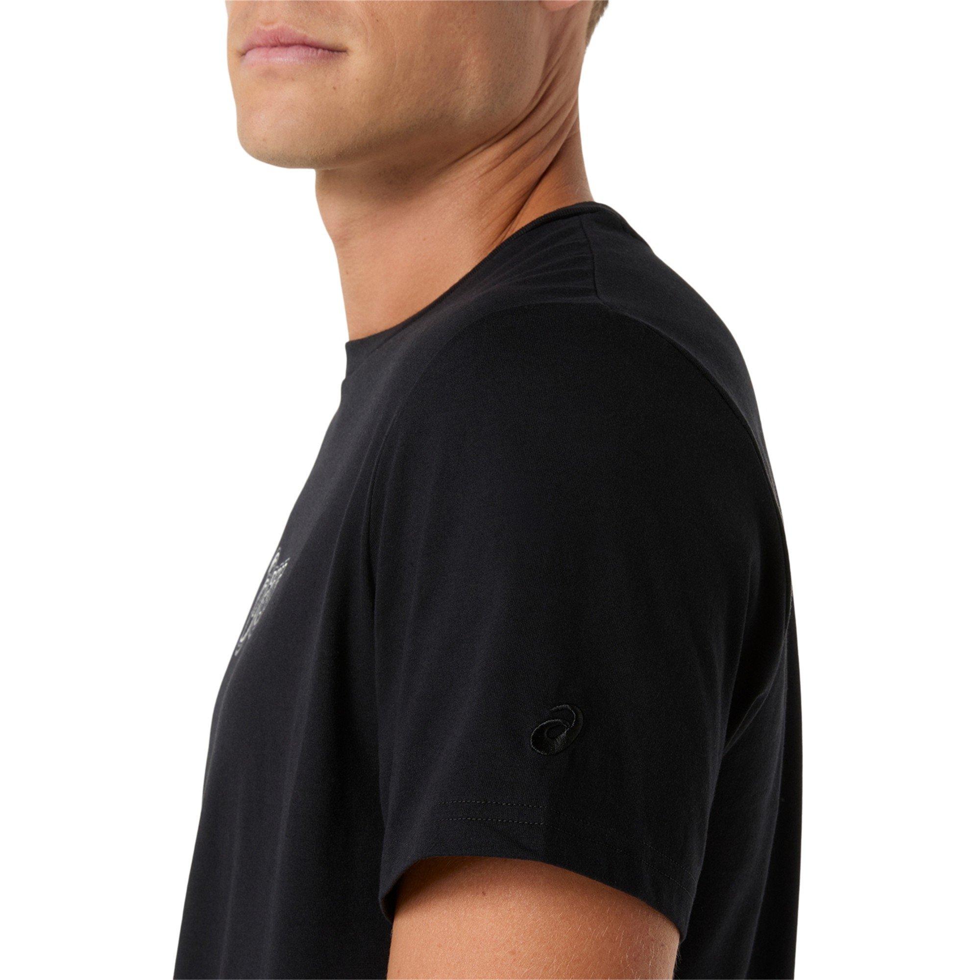 Sort - Asics - Men's Logo Tee Short Sleeve Performance Running Top - 4