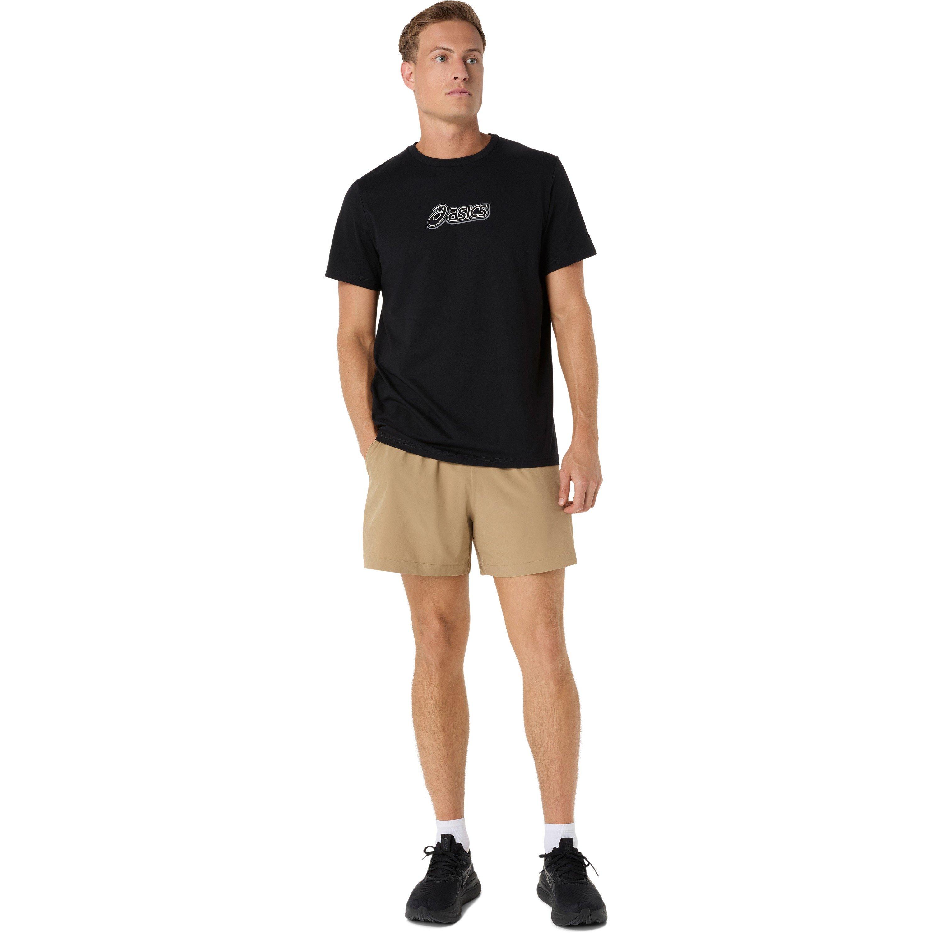 Sort - Asics - Men's Logo Tee Short Sleeve Performance Running Top - 5