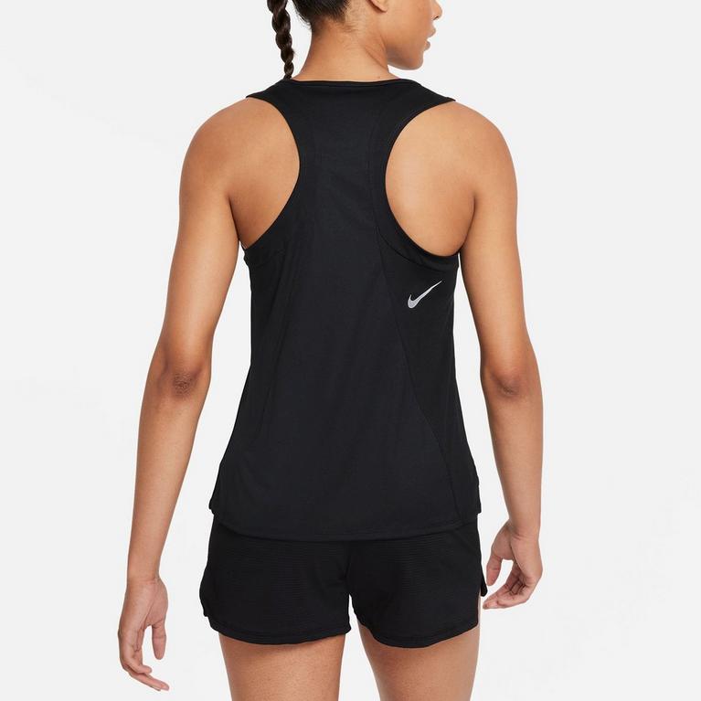 Black/Ref.Silv - Nike - Dri FIT Race Womens Running Tank Top - 2