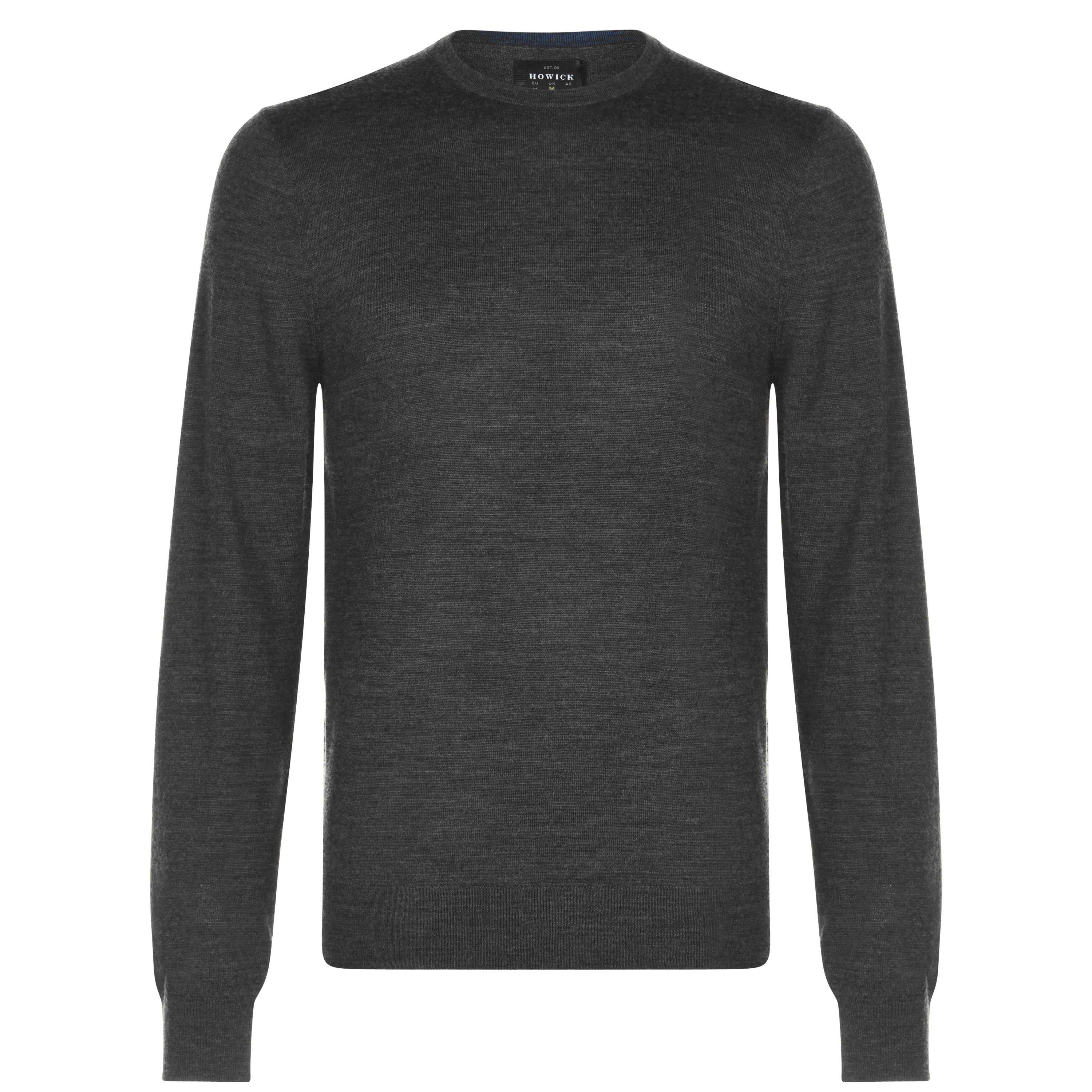 Charcoal - Howick - Merino Crew Jumper - 1