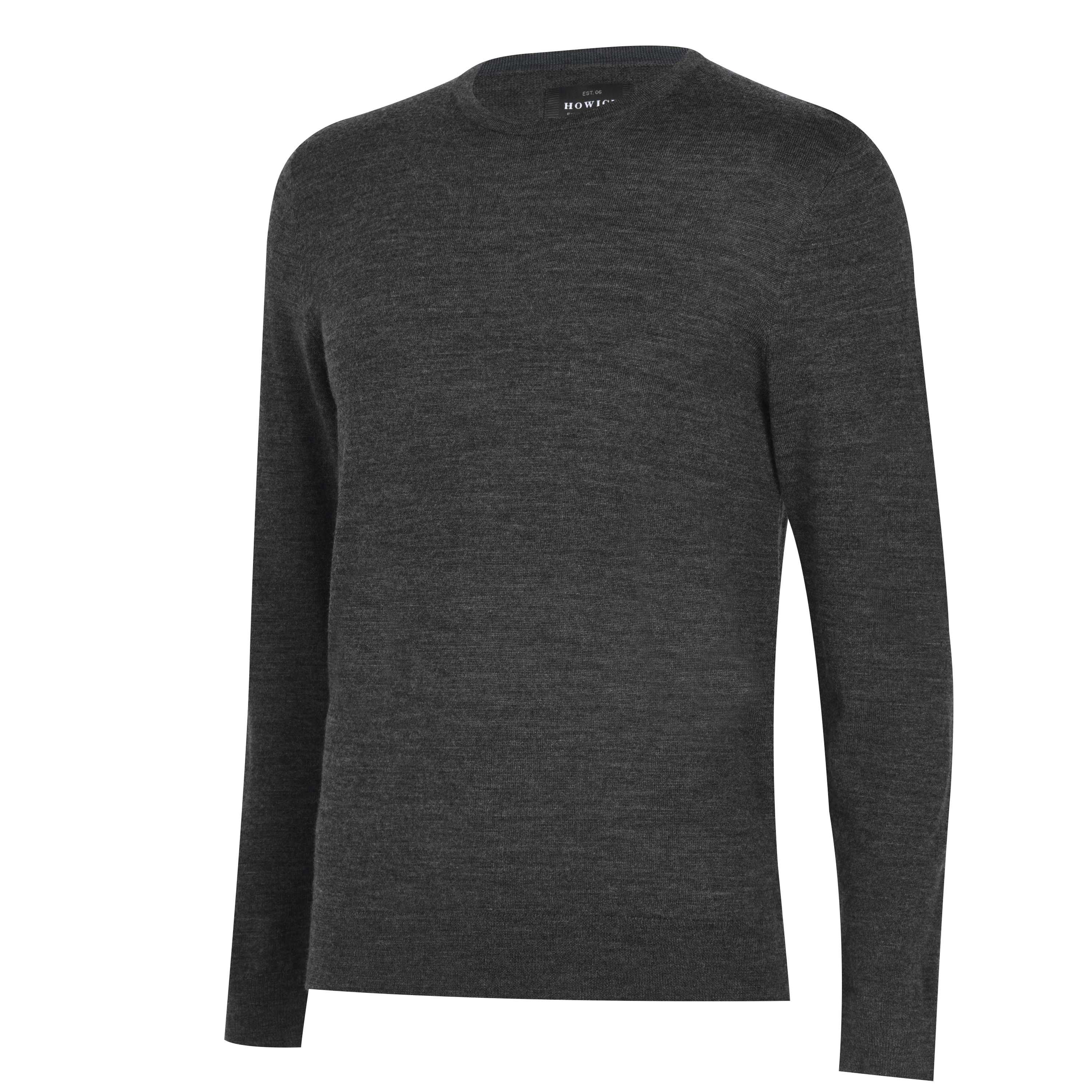 Charcoal - Howick - Merino Crew Jumper - 8