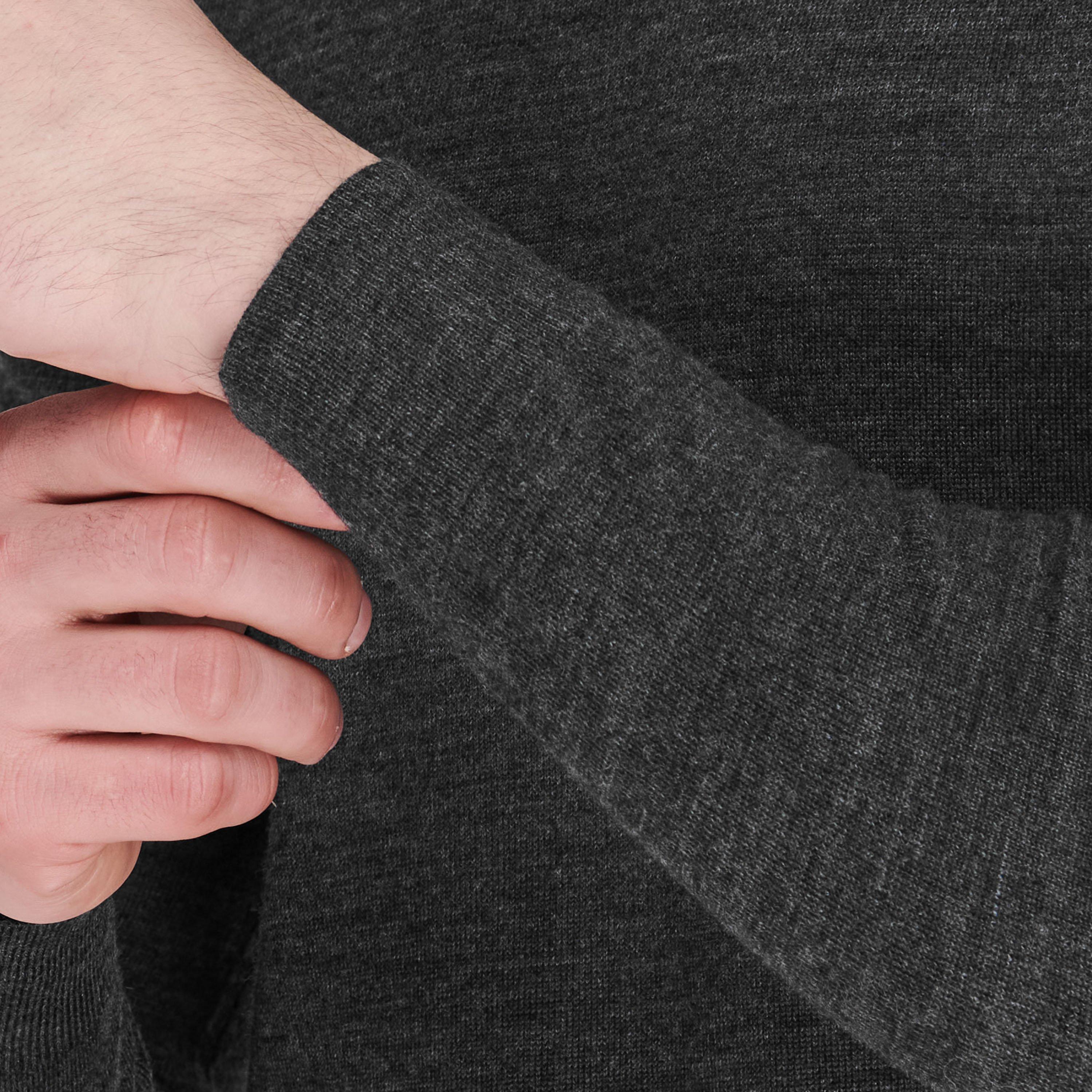 Charcoal - Howick - Merino Crew Jumper - 6