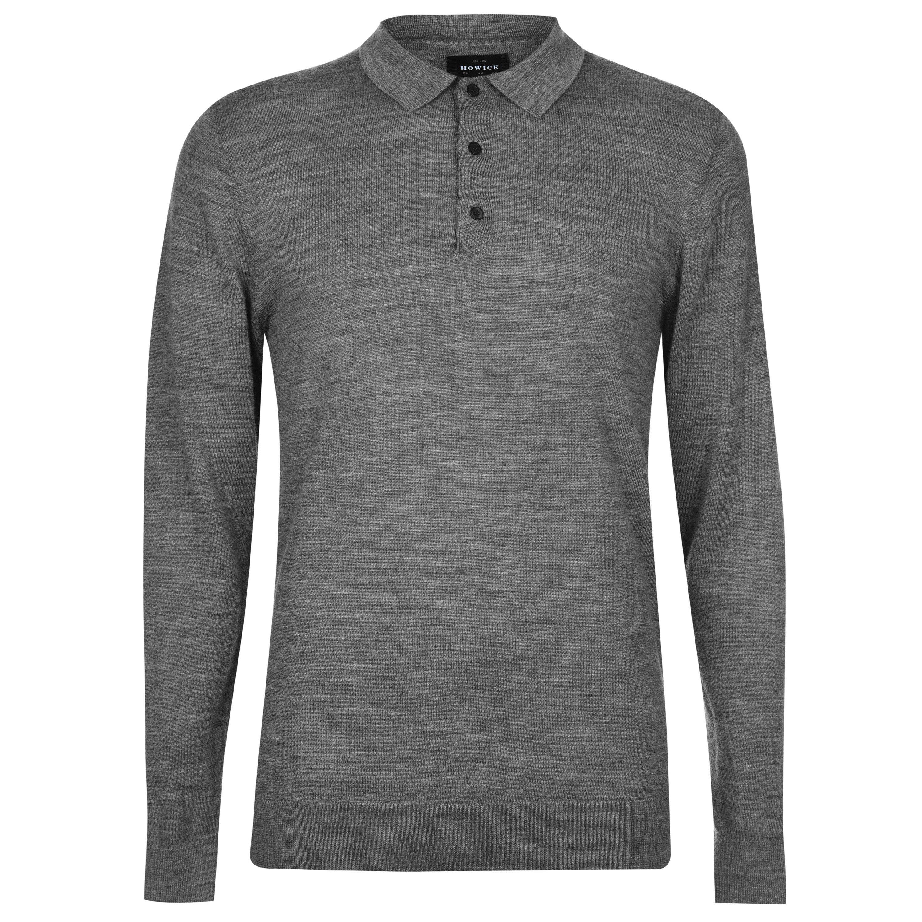 Grey Marl - Howick - Merino Polo Shirt - 1
