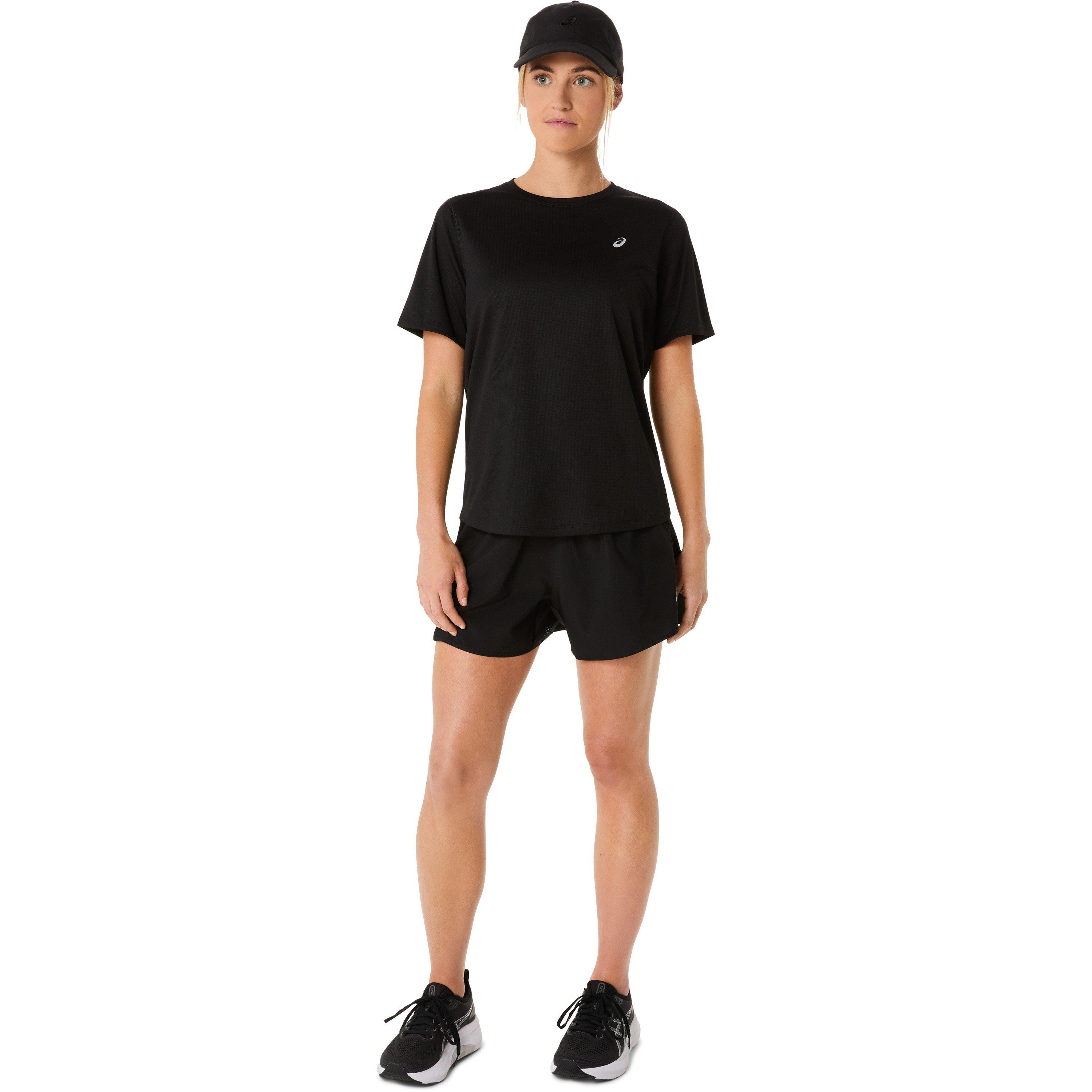 Perf.Black - Asics - Silver Short Sleeve Tops Womens - 3