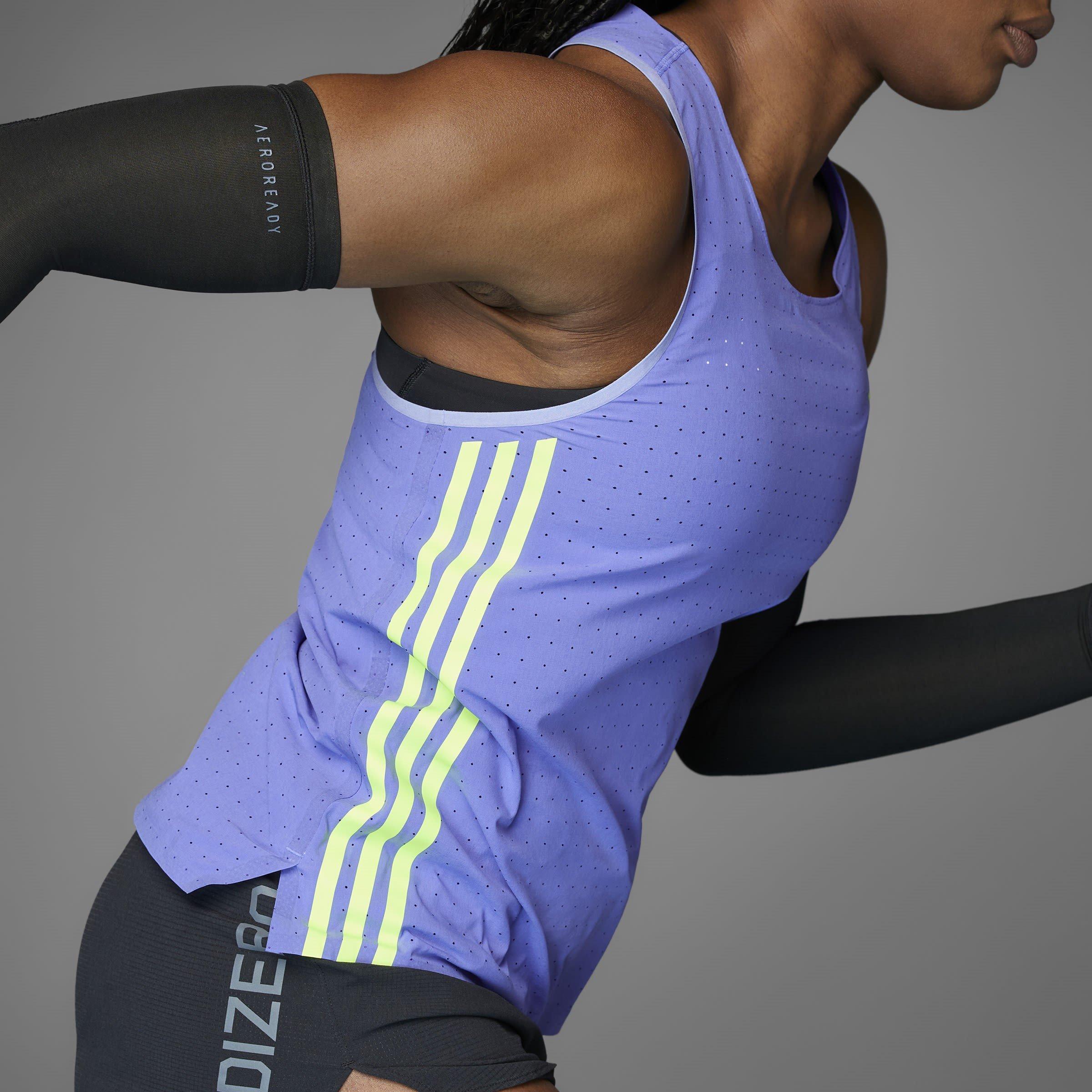 Kobaltno plava - adidas - Adizero Promo Tank Running Vest Womens - 11