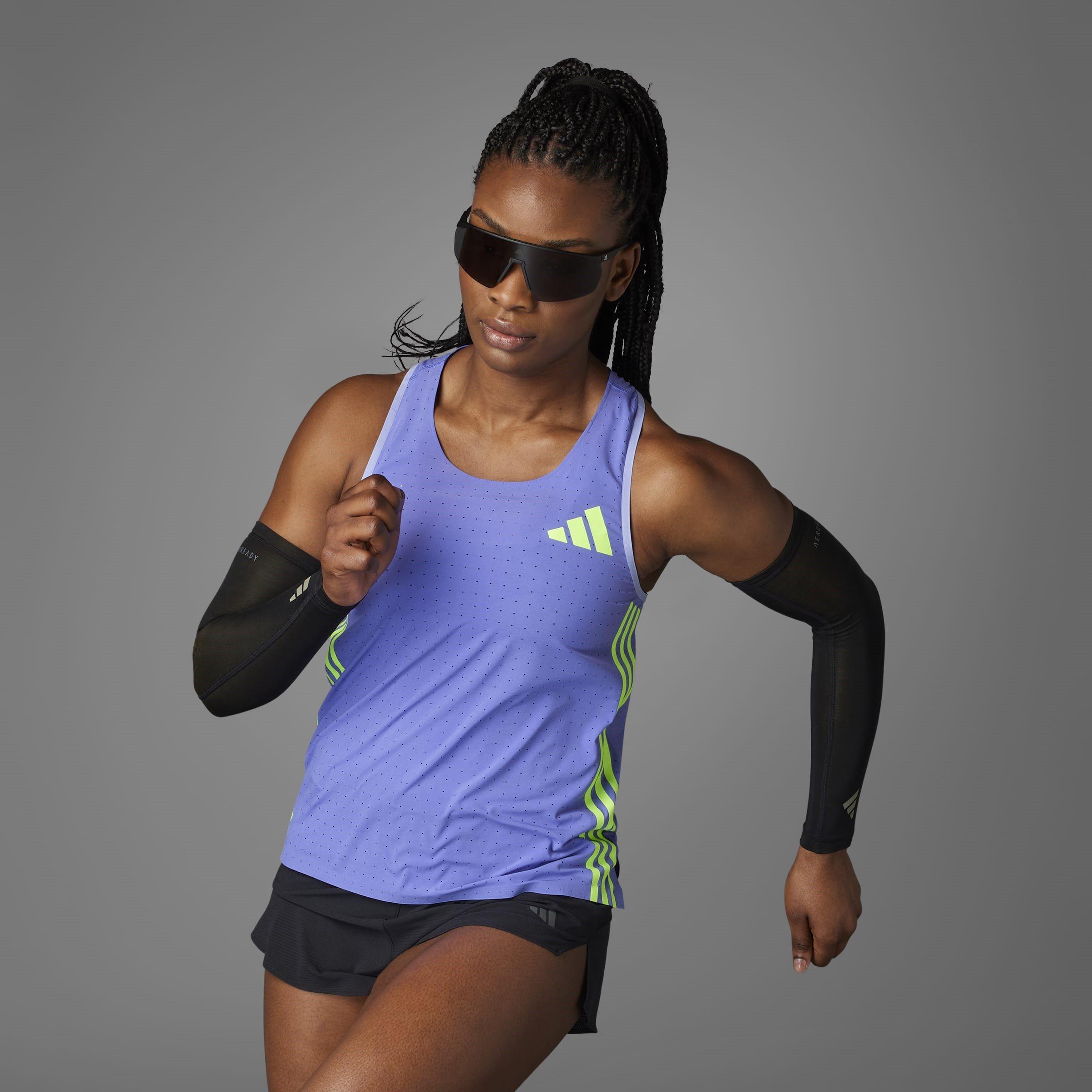Kobaltno plava - adidas - Adizero Promo Tank Running Vest Womens - 7