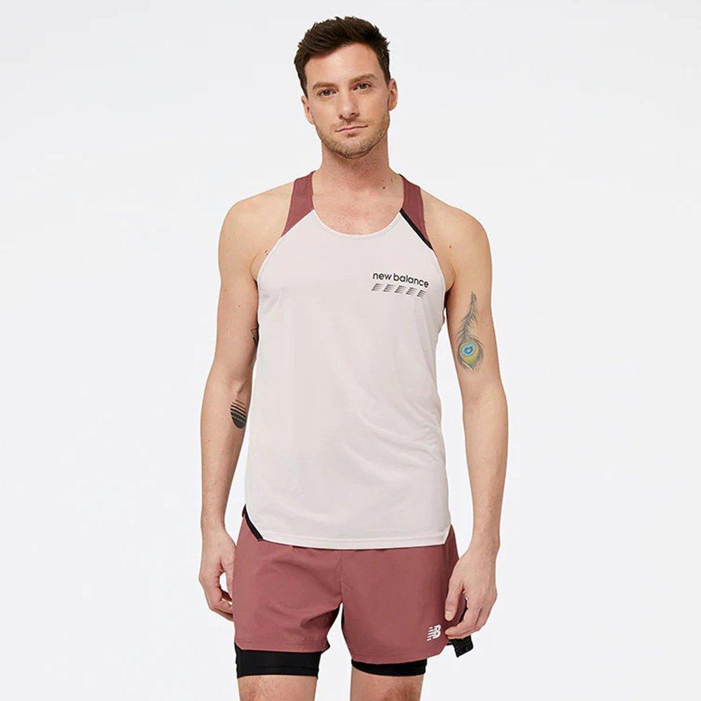 Stone Pink - New Balance - NB Accelerate Pacer Singlet Mens - 4