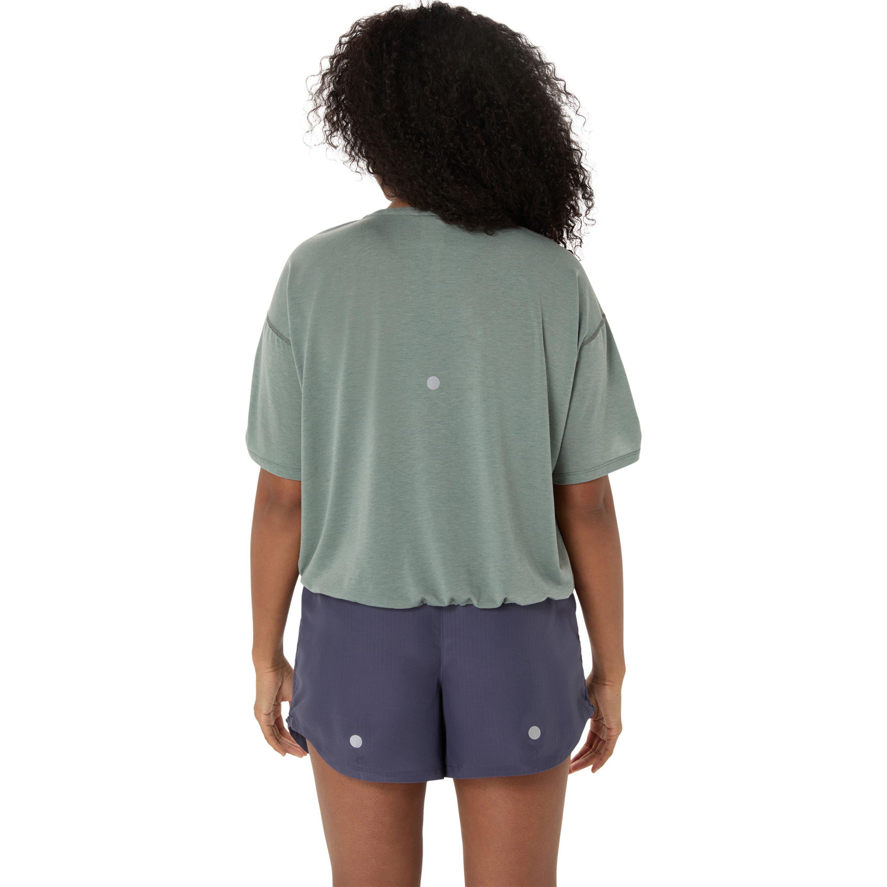 Monument Blue - Asics - Nagino Run Adjustable Short Sleeve Tops Womens - 2
