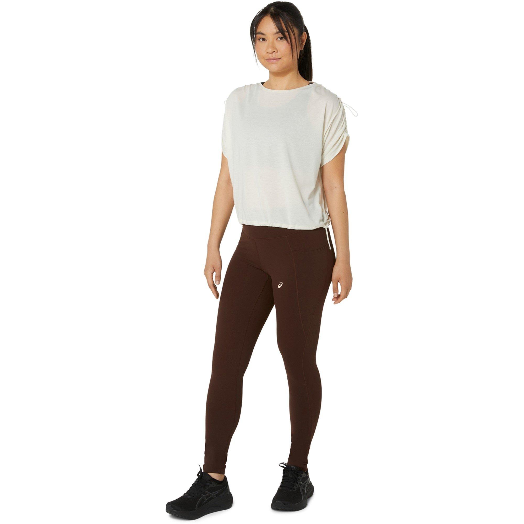 Birch Heather - Asics - Nagino Run Adjustable Short Sleeve Tops Womens - 3