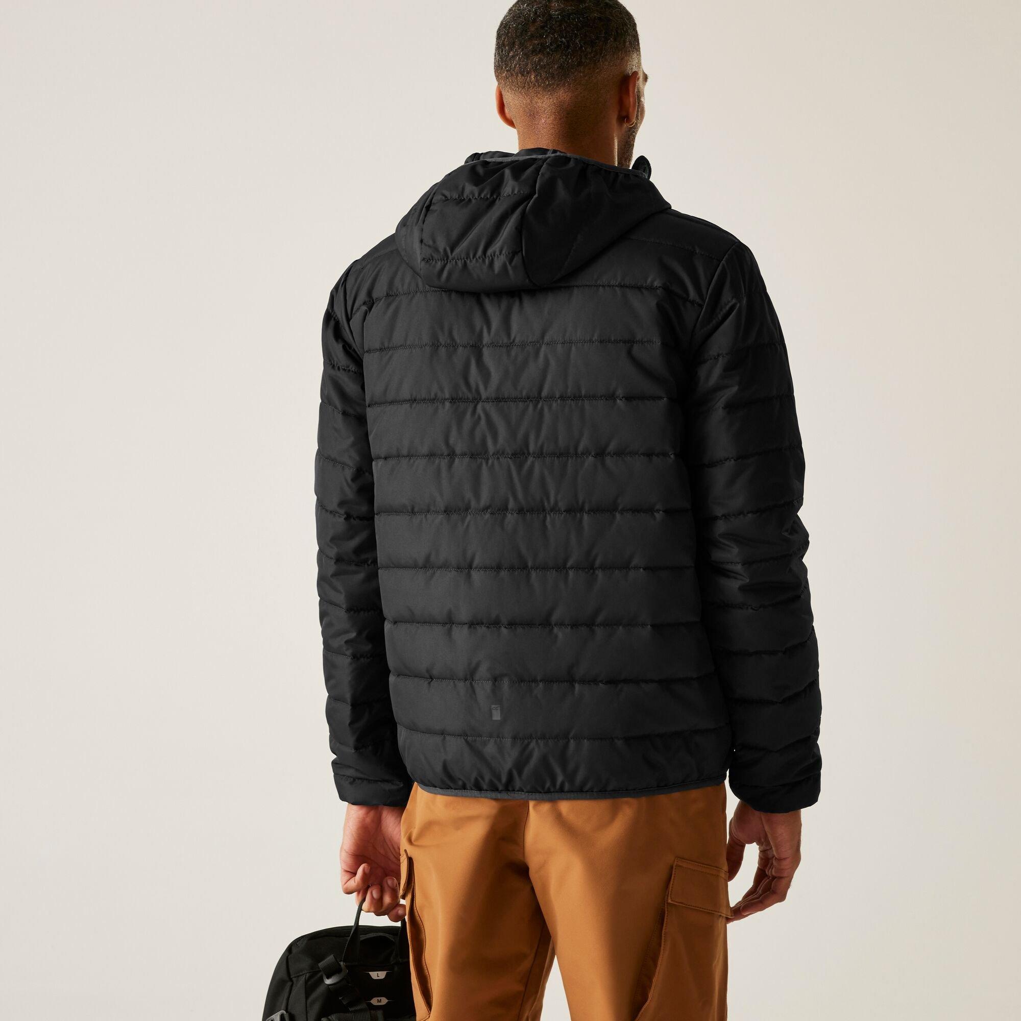 Black - Regatta - Men's Helfa Water-Repellent Insulated Quilted Jacket - 2