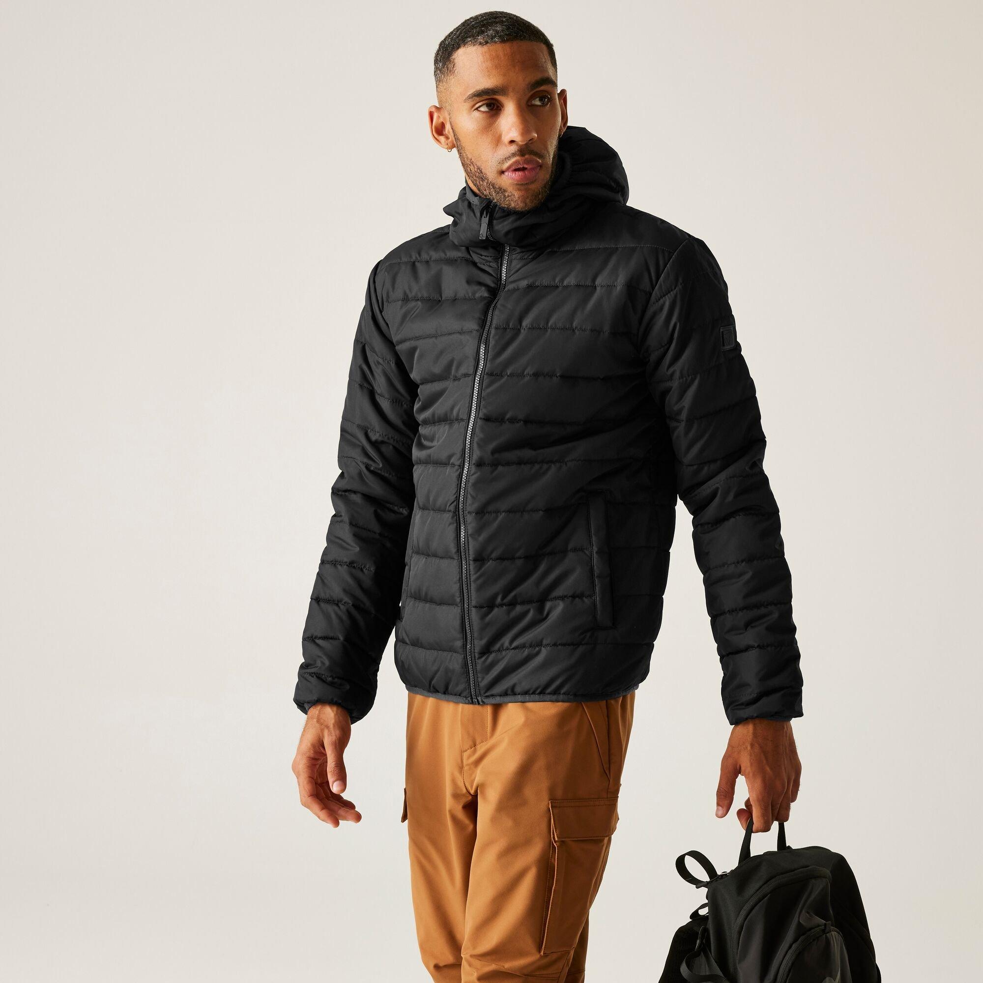 Black - Regatta - Men's Helfa Water-Repellent Insulated Quilted Jacket - 3