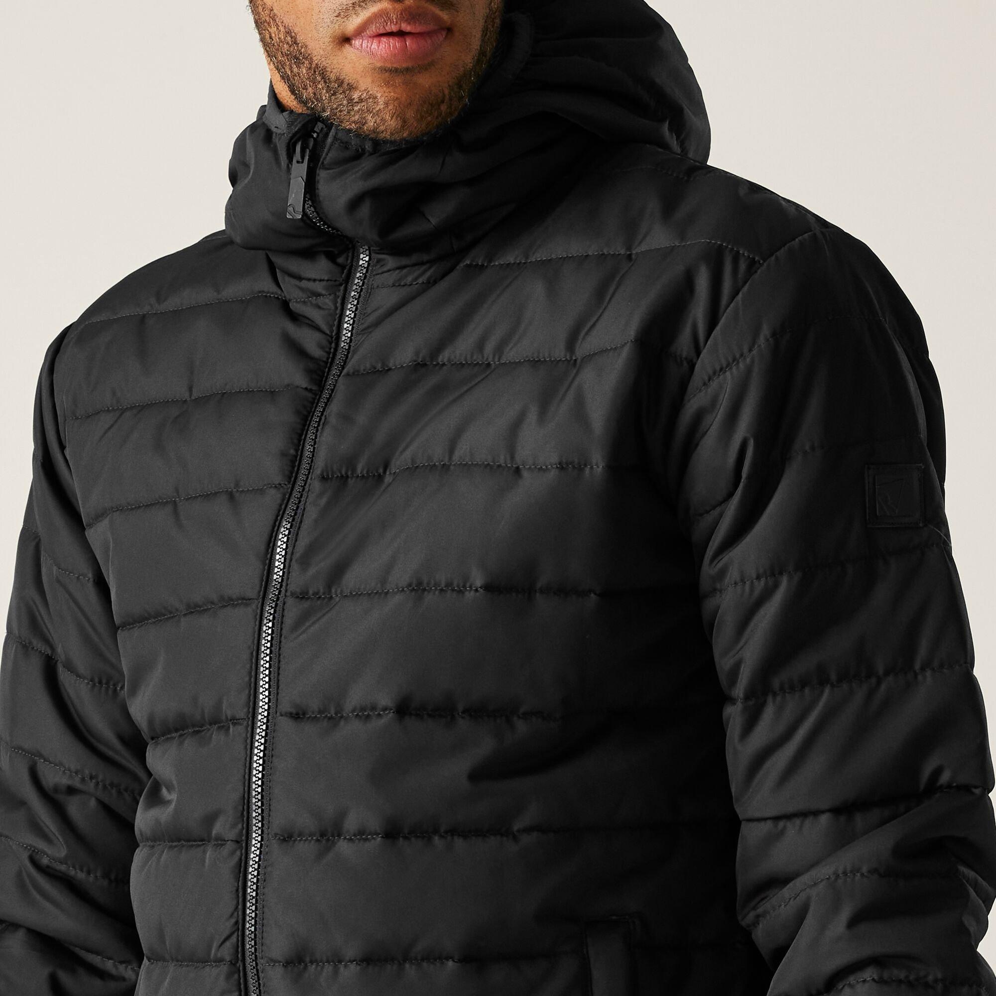 Black - Regatta - Men's Helfa Water-Repellent Insulated Quilted Jacket - 4