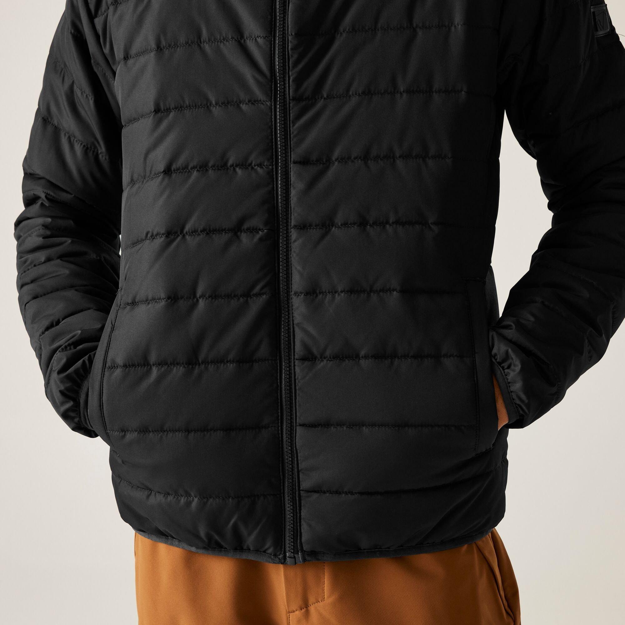 Black - Regatta - Men's Helfa Water-Repellent Insulated Quilted Jacket - 5