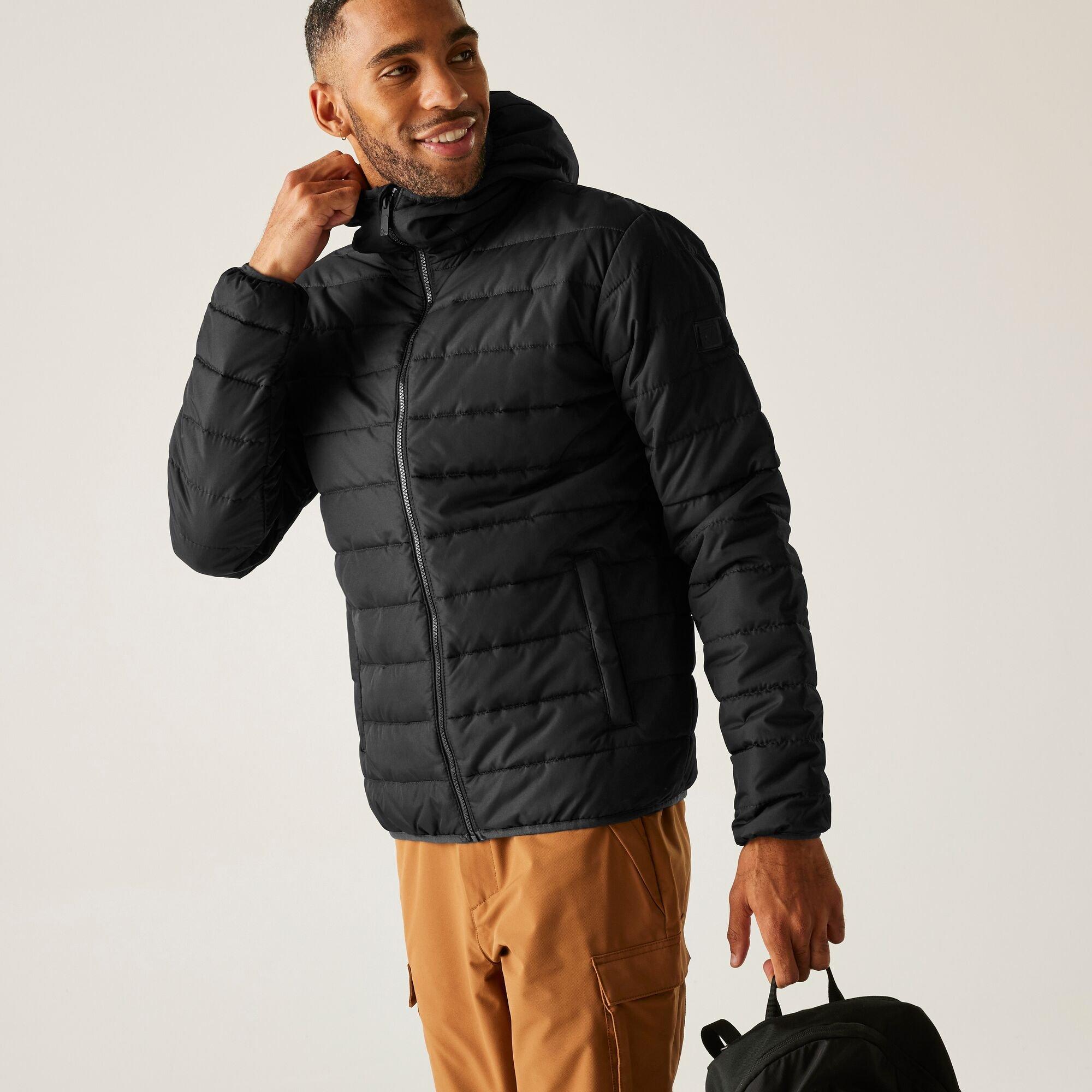 Black - Regatta - Men's Helfa Water-Repellent Insulated Quilted Jacket - 6