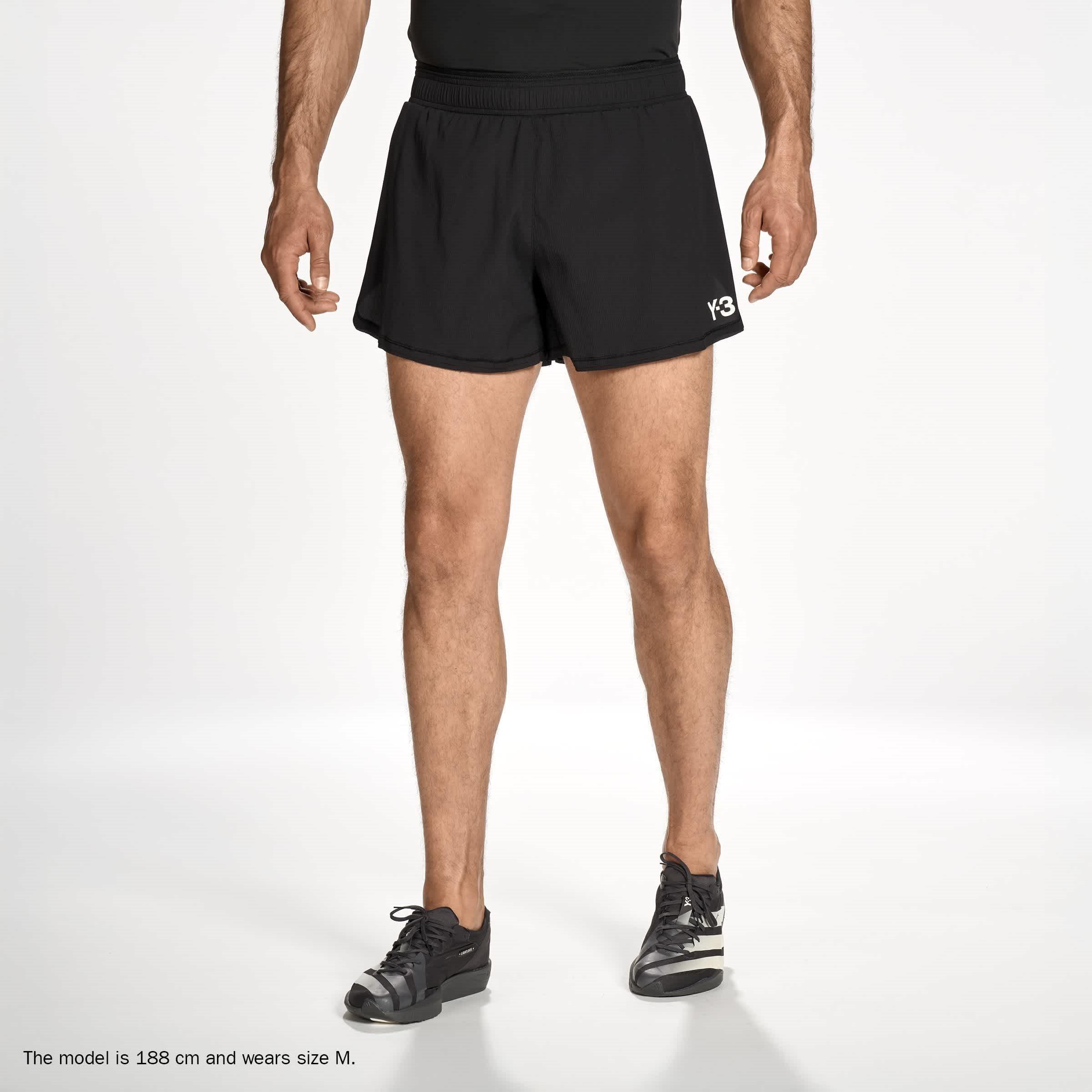 Black - Y3 - Men's Performance Running Shorts - 3