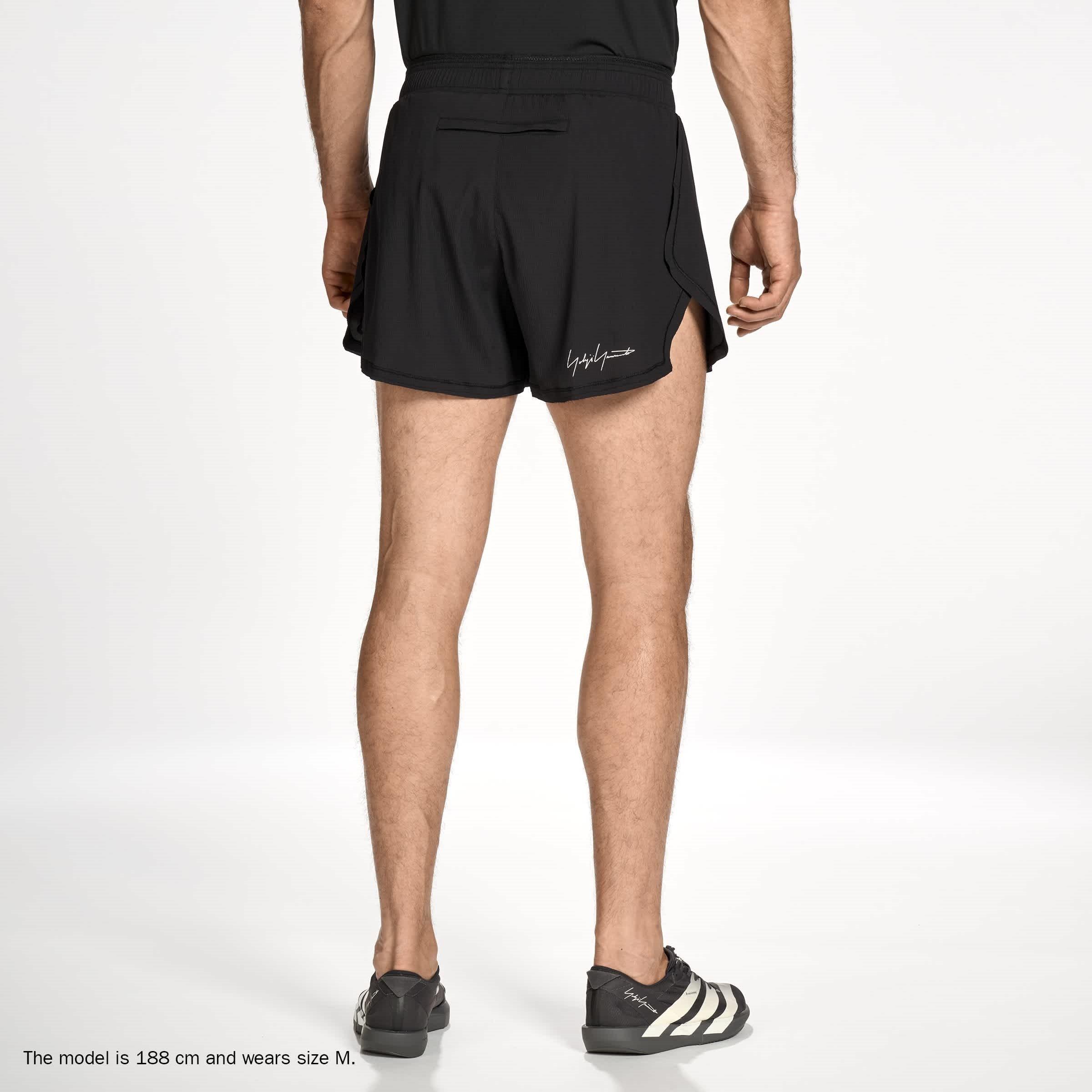 Black - Y3 - Men's Performance Running Shorts - 4