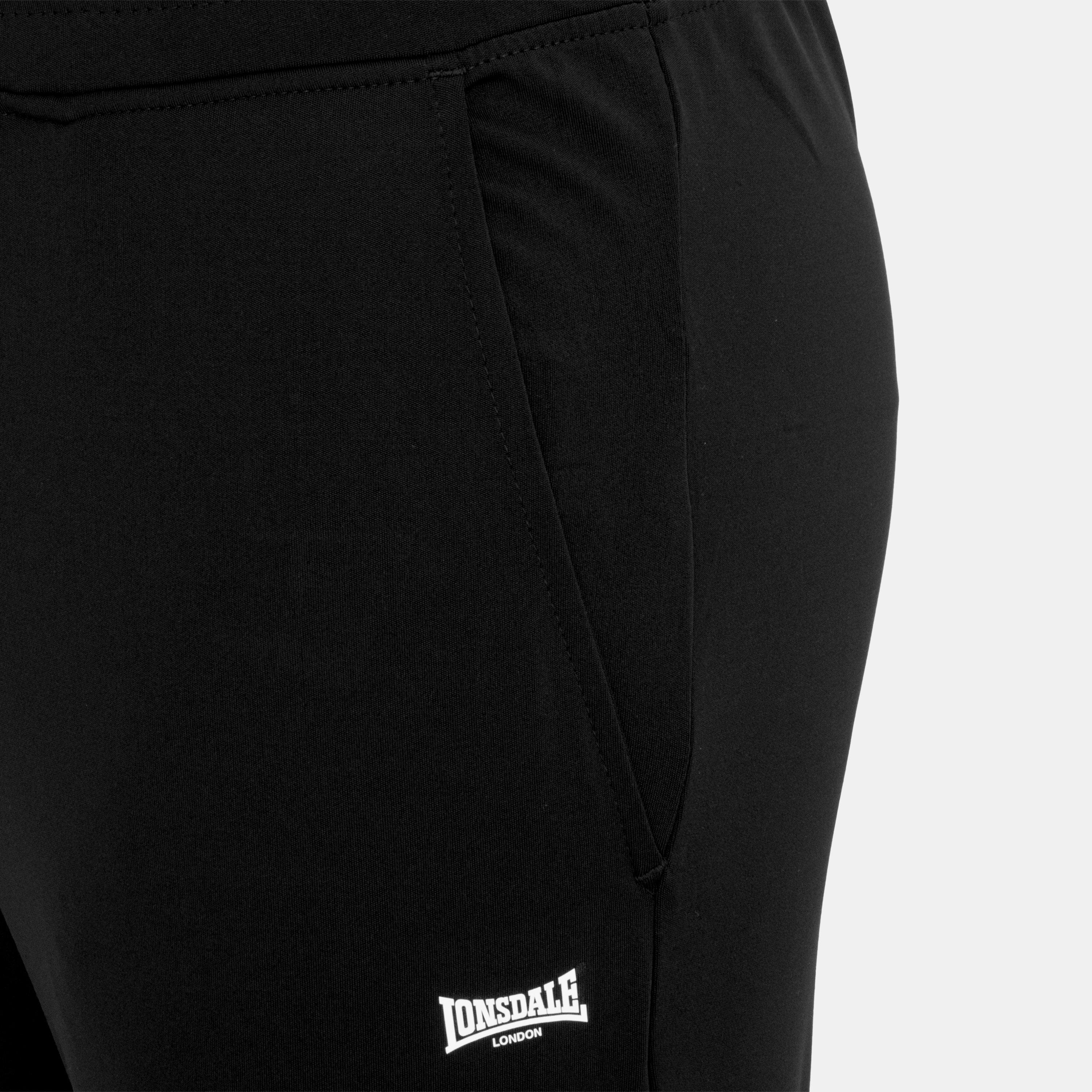 Black - Lonsdale - Mens Running Pants - 4
