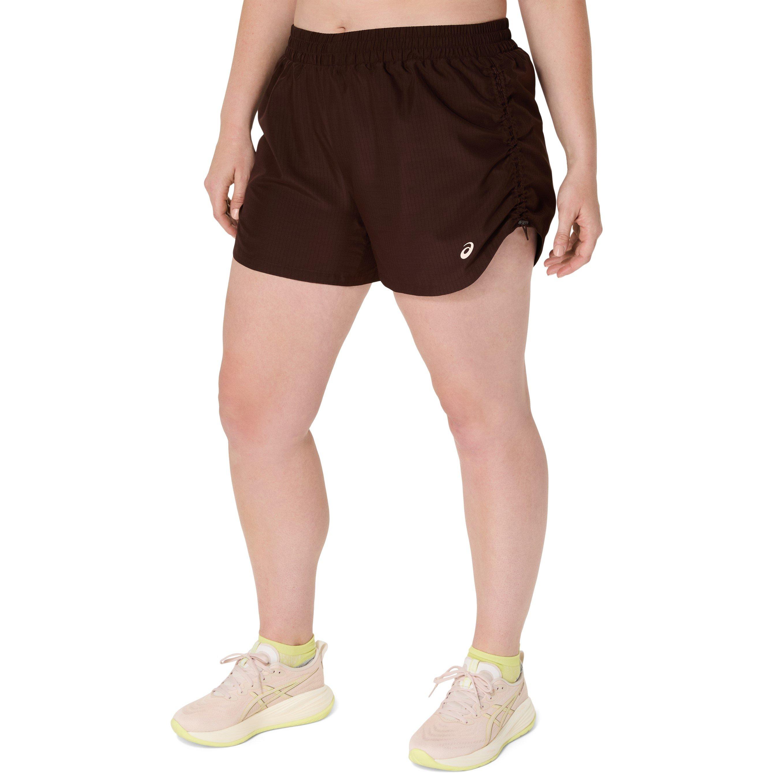 Coffee - Asics - Nagino Run Adjustable 4In Shorts Womens - 9