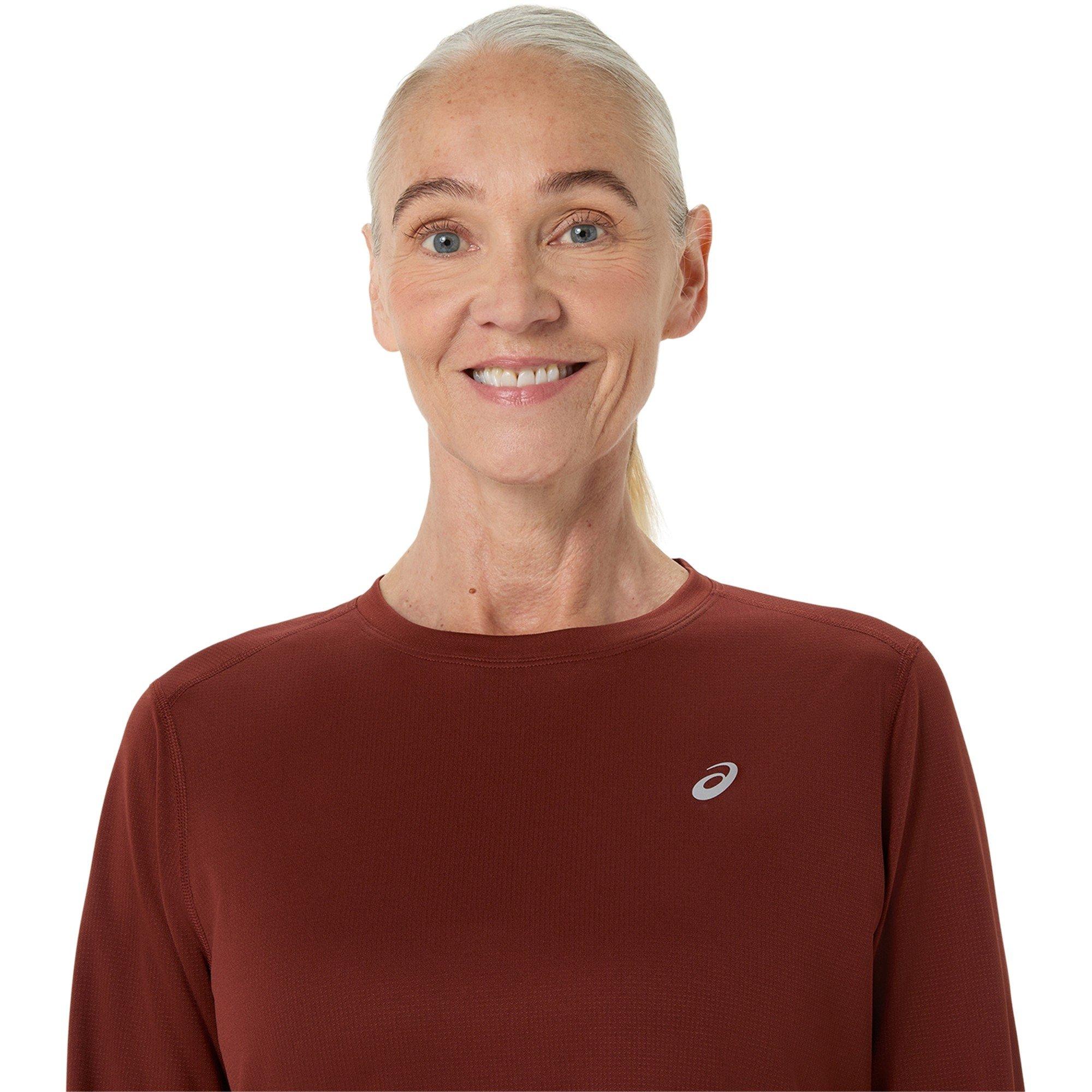 SINGED RED - Asics - Silver Long Sleeve Top Womens - 3