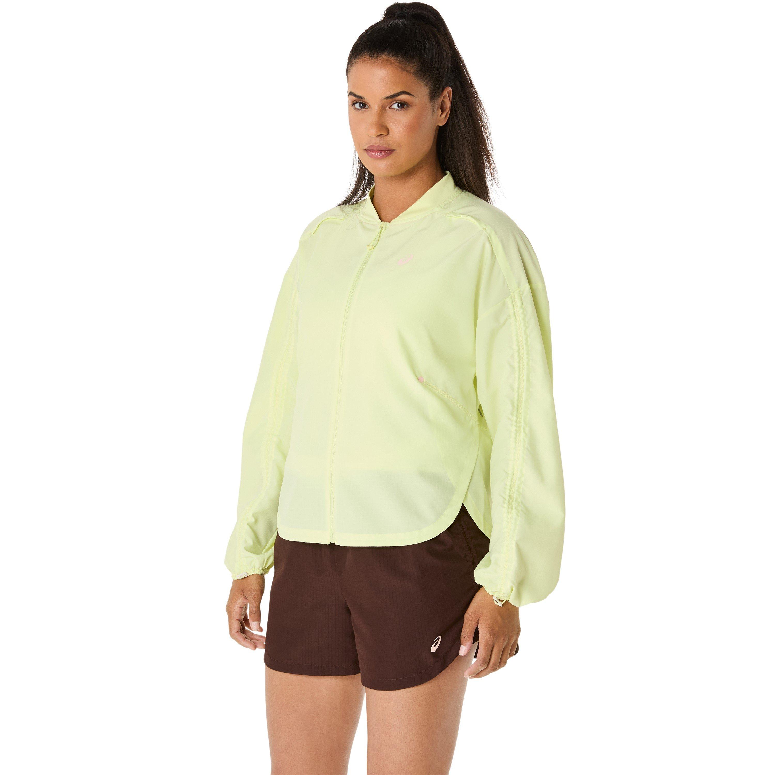 Huddle Yellow - Asics - Women's Nagino Run Adjustable Water-Resistant Performance Running Jacket - 1