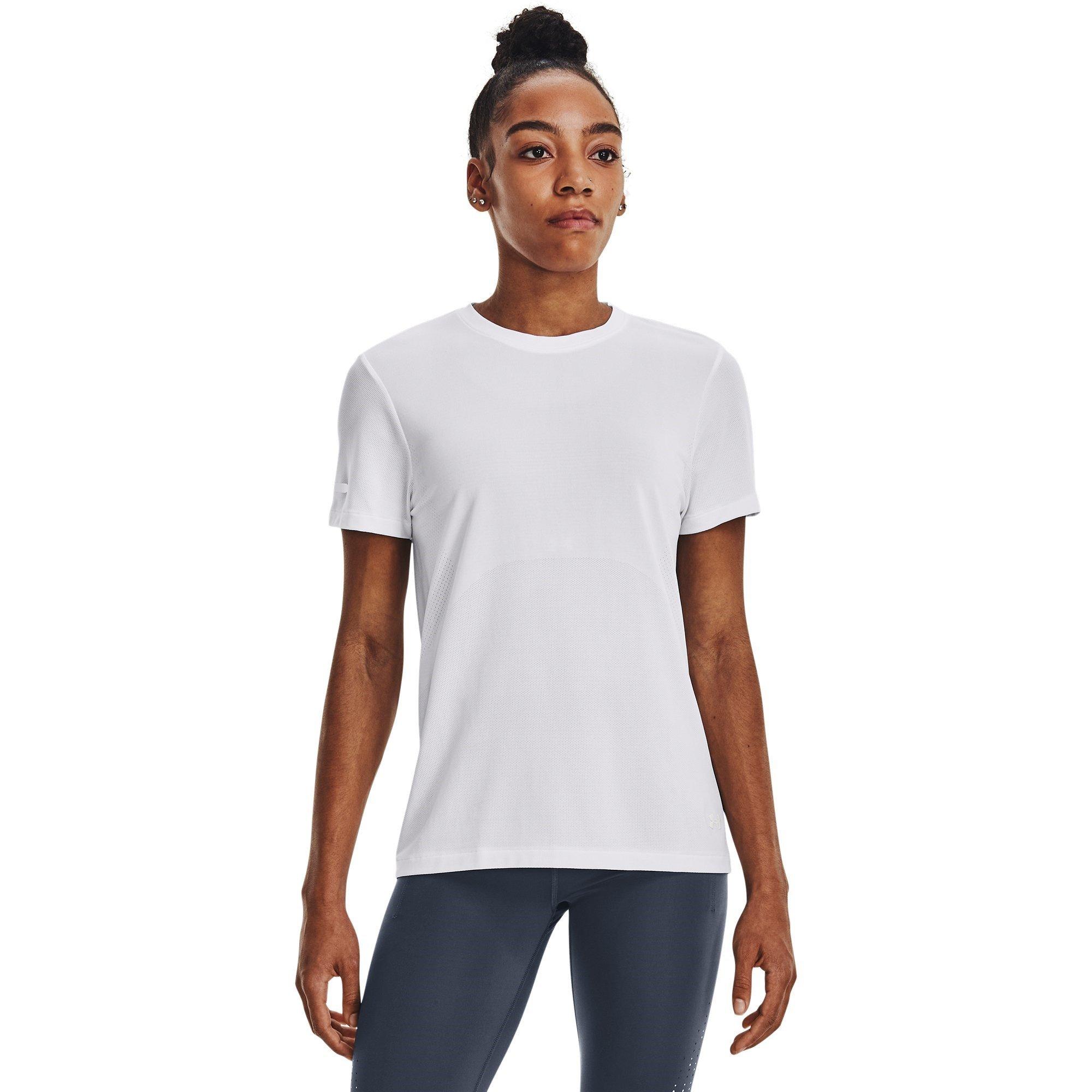 White - Under Armour - Women's Seamless Stride Short-Sleeve Performance Running Top - 3