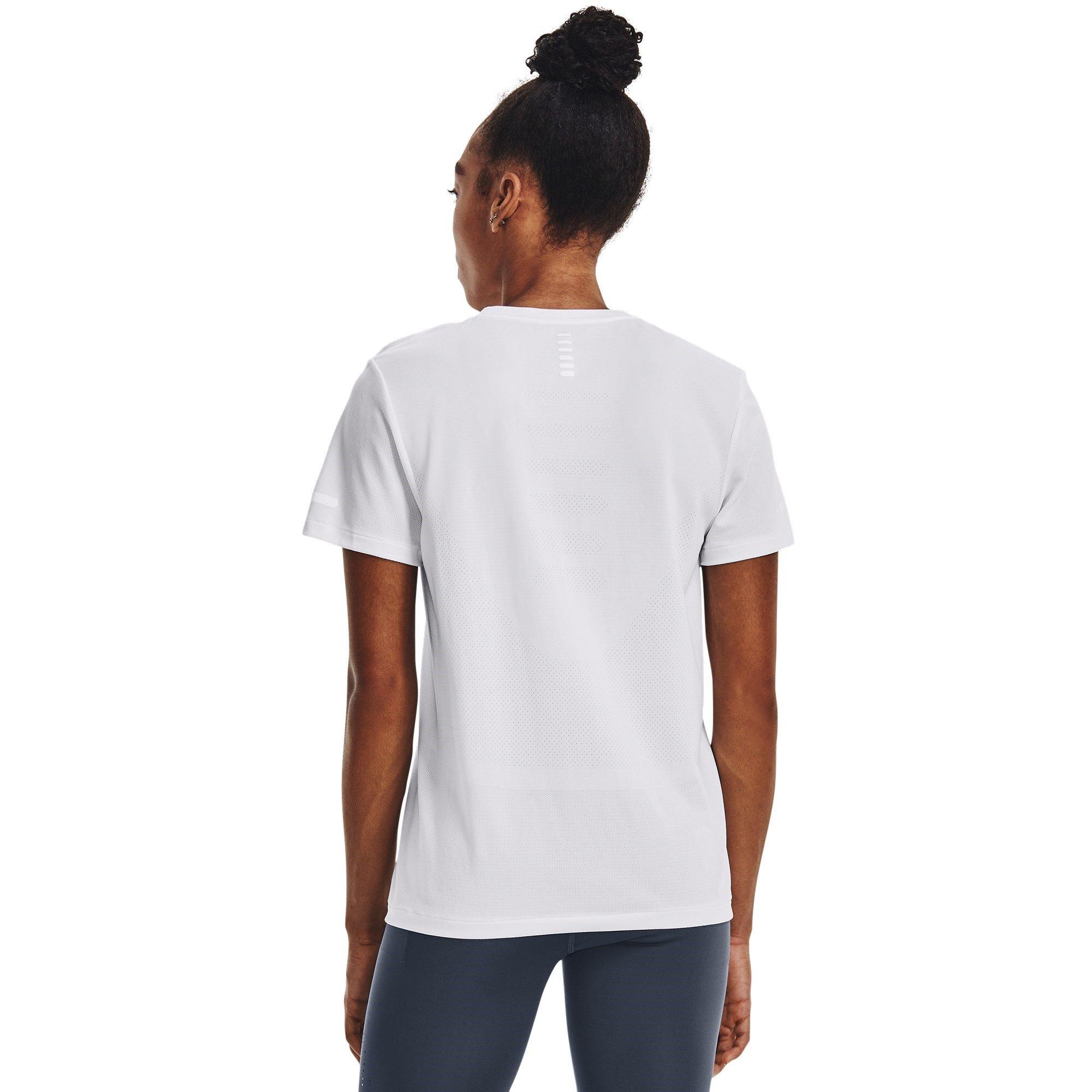 White - Under Armour - Women's Seamless Stride Short-Sleeve Performance Running Top - 4